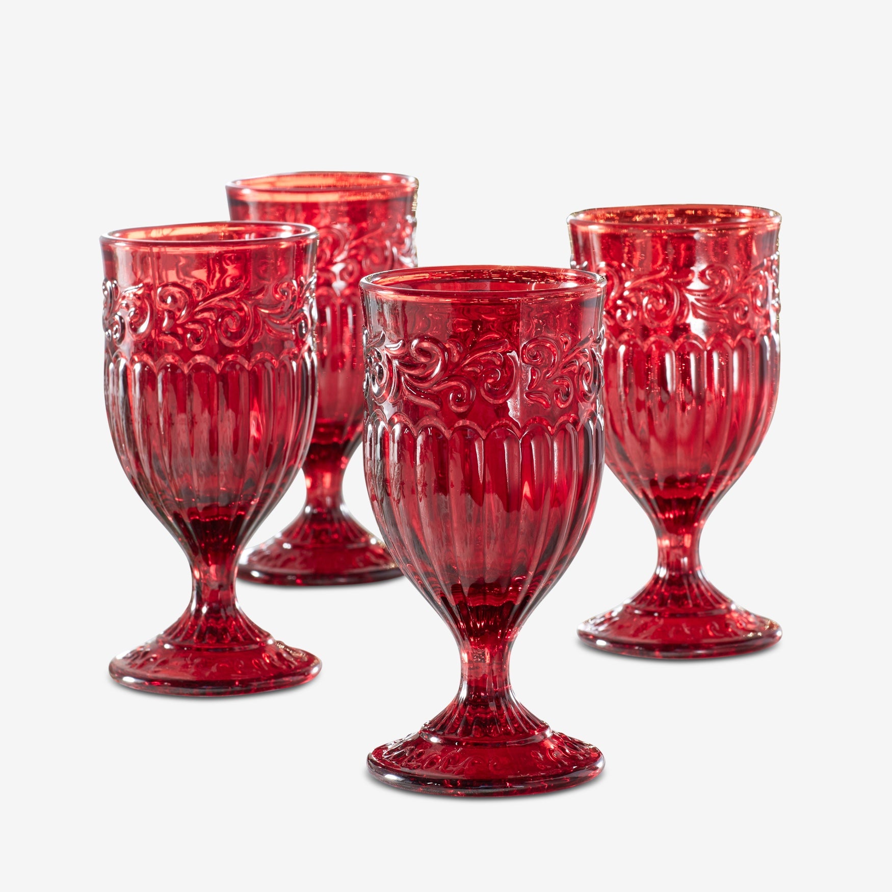 4 Pc. Red Goblet Set