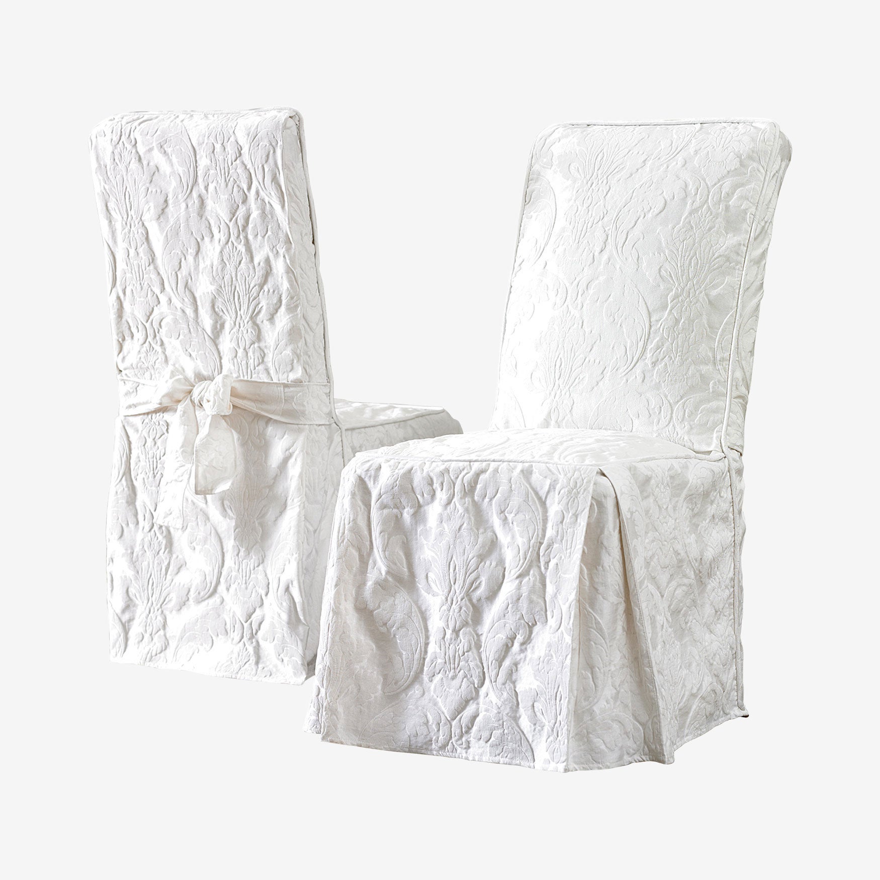 Matelasse Long Dining Room Chair Cover Dining Room Chairs