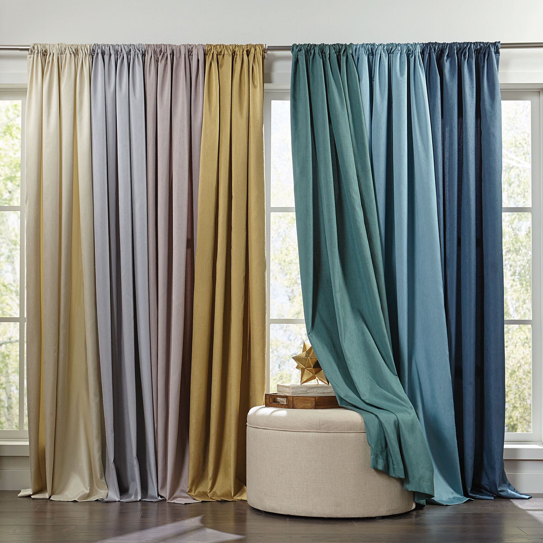 Taffeta RodPocket Panel Curtains & Drapes Brylane Home