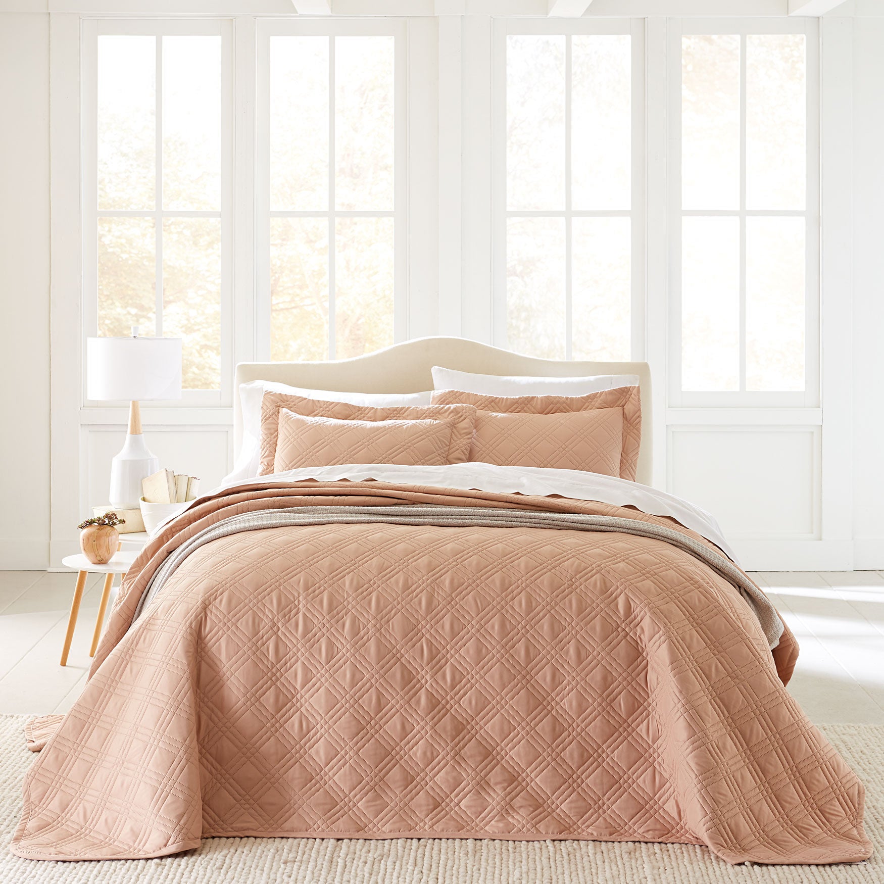3Pc. Diamond Embossed Bedspread Set Bedding Brylane Home