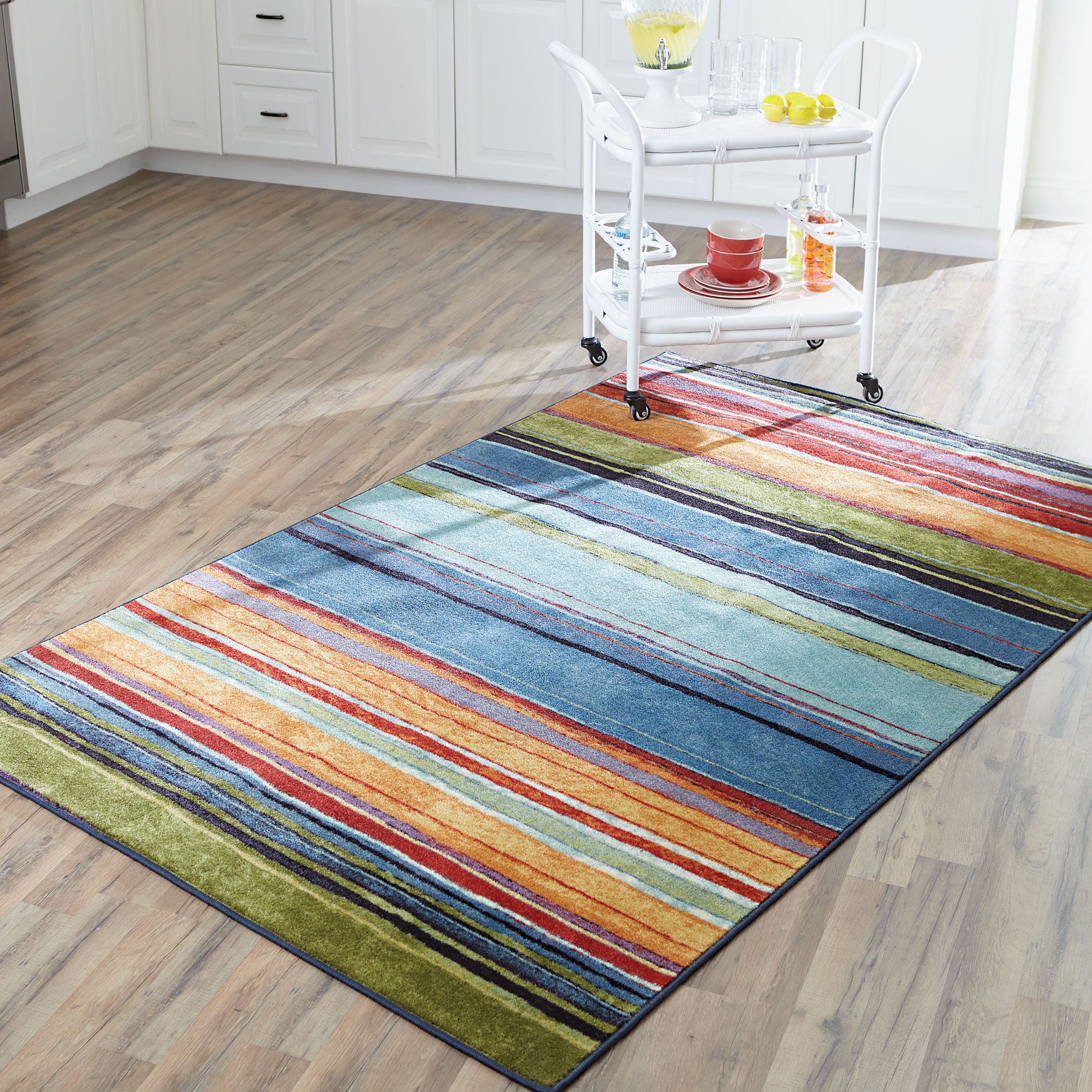Large Rainbow Stripe Rug Rugs Brylane Home