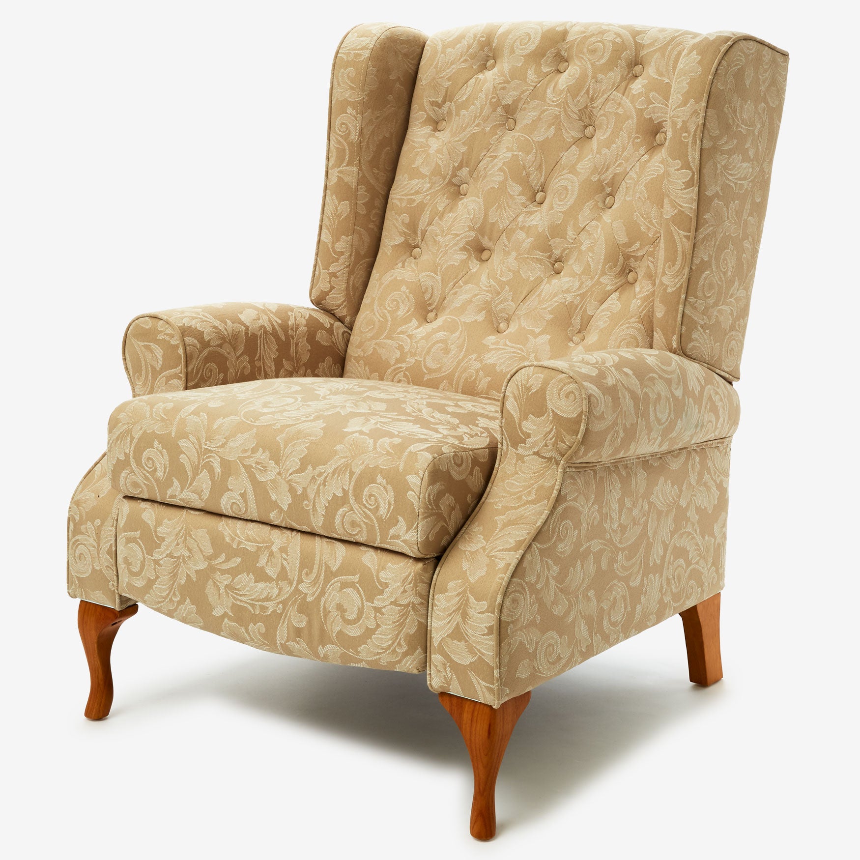 Oversized Queen Anne Style Tufted Wingback Recliner Brylane Home