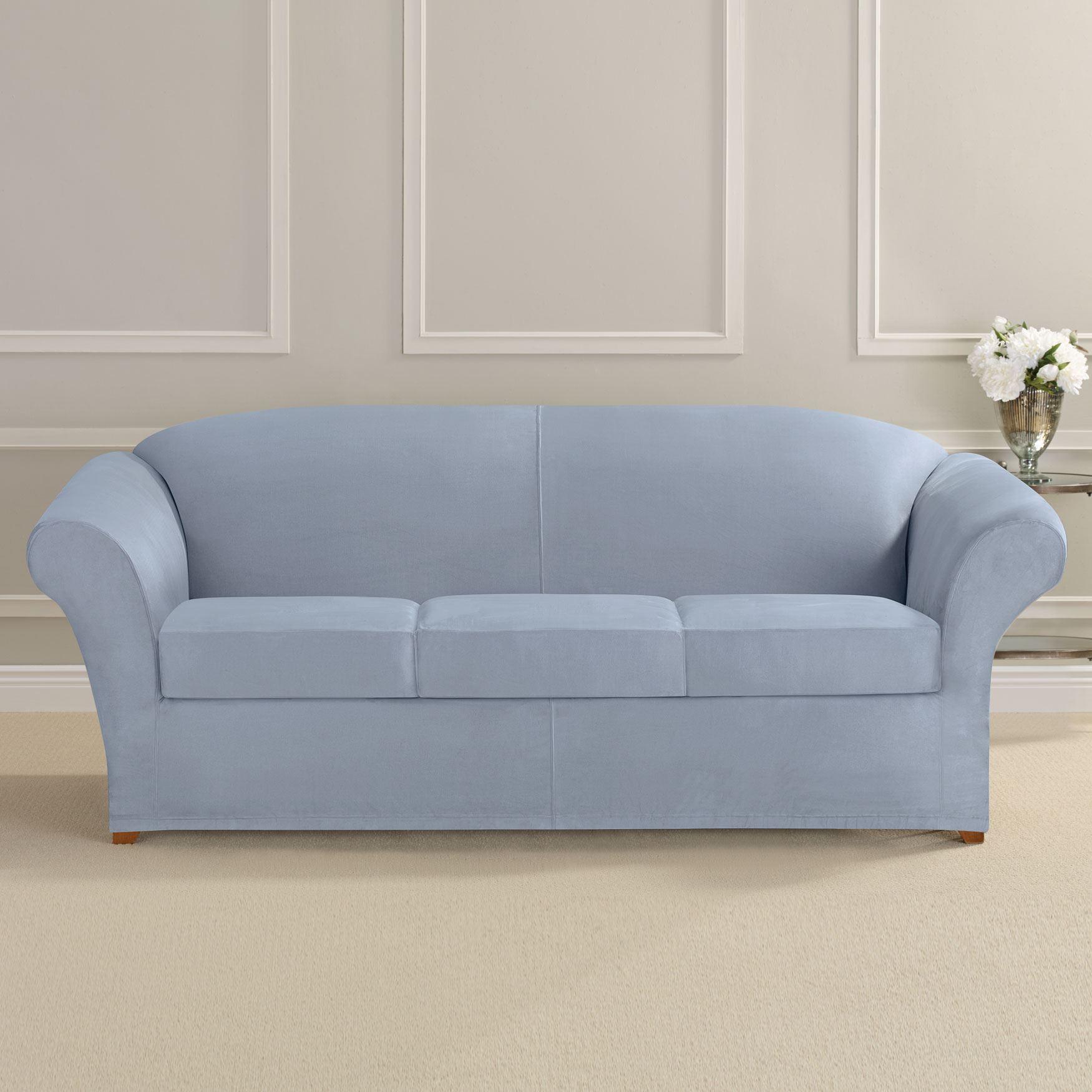 Ultimate Stretch Faux Suede Slipcover Collection, 