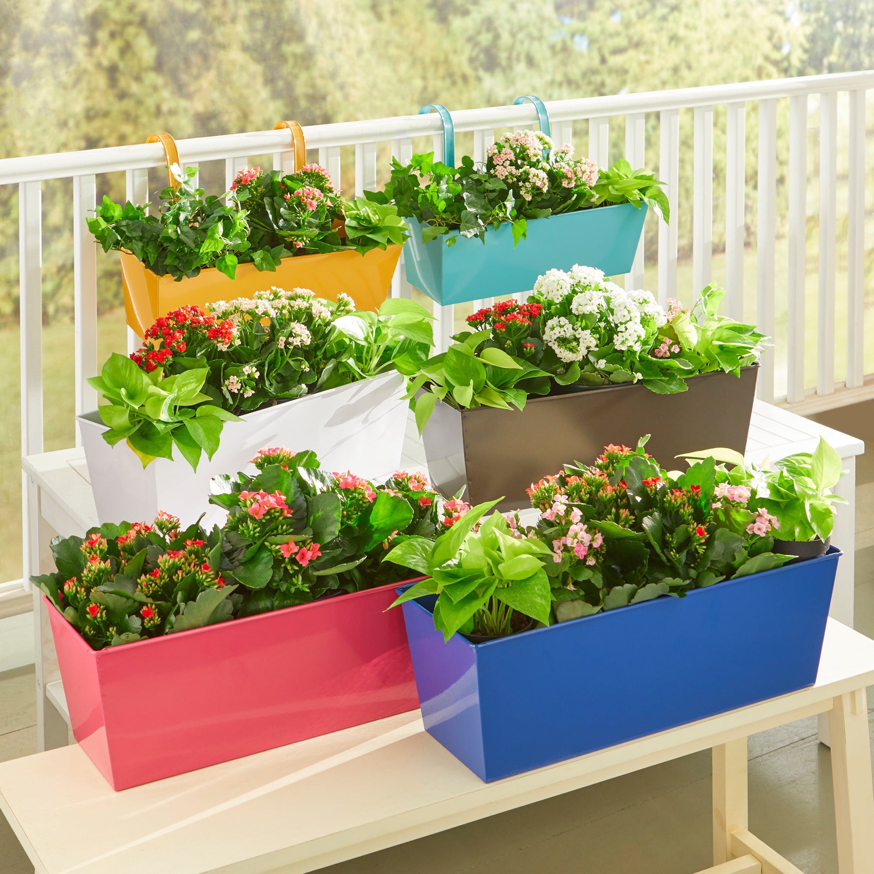 Rectangular Hanging Planter Garden & Planters Brylane Home