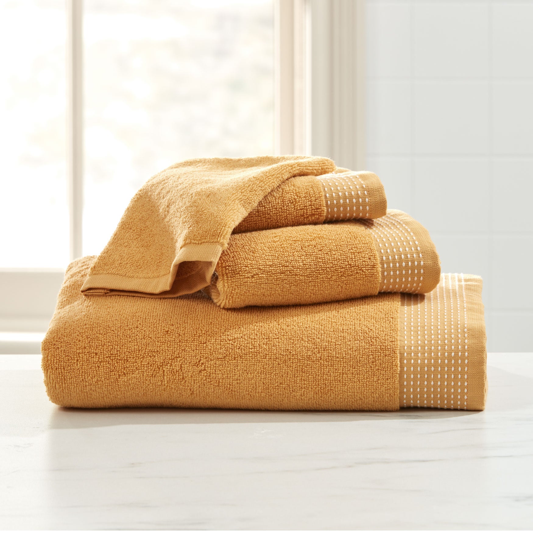 3Pc. Towel Set + Free Bath Mitt Brylane Home