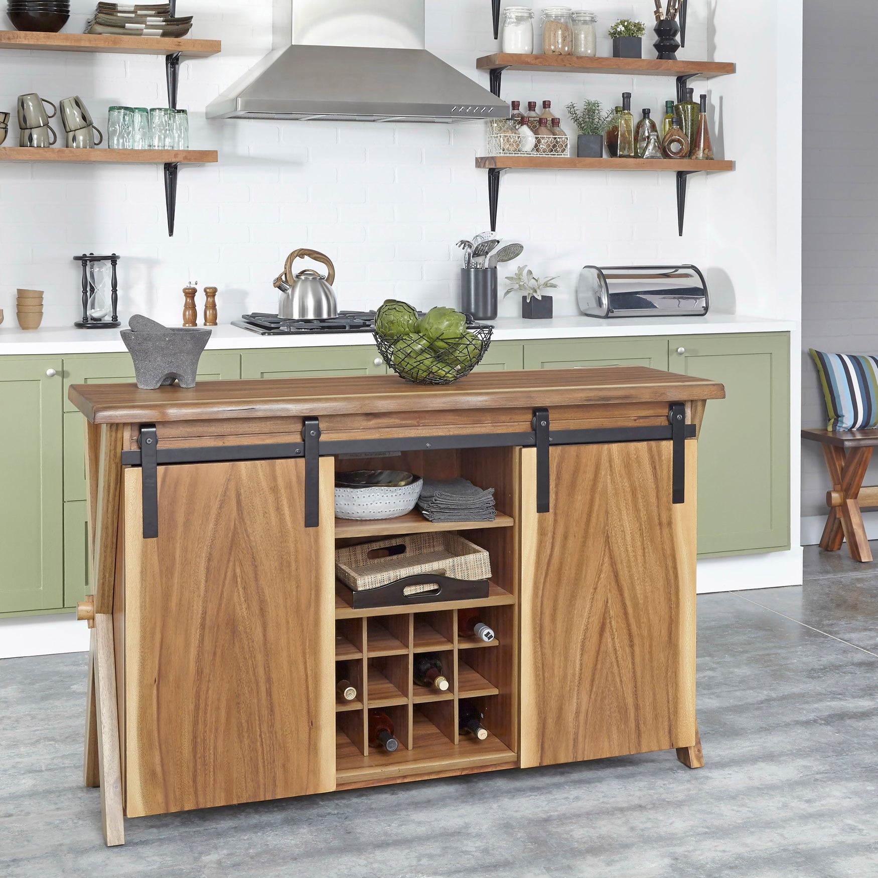 Forest Retreat Kitchen Island by Home Styles| Kitchen Carts & Islands