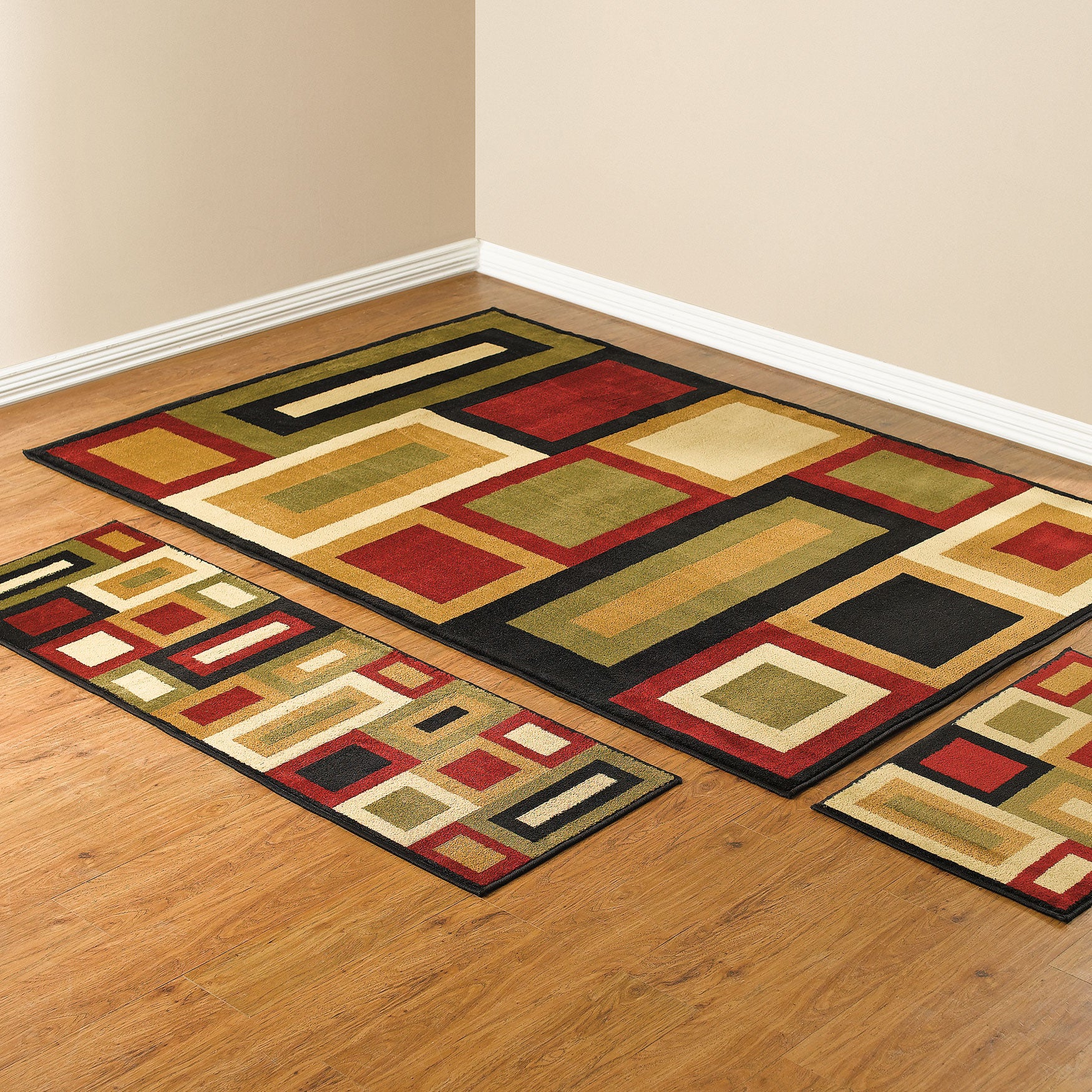 Royalty Geo 3 Pc Rug Set With Runner Brylane Home