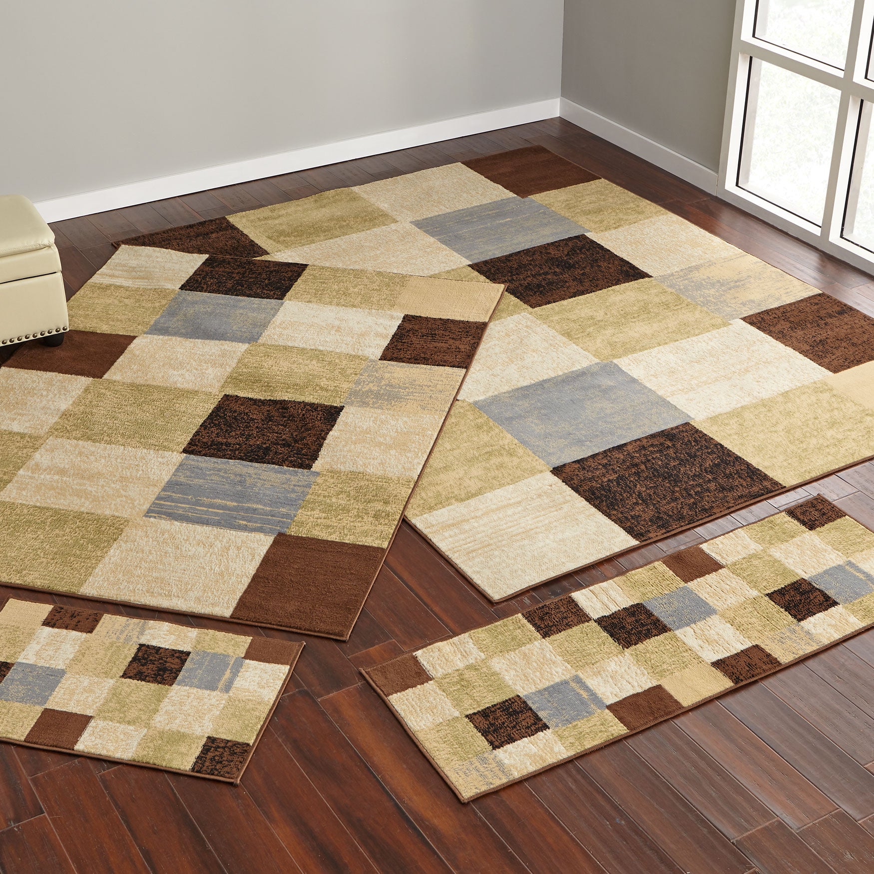 Checkered Box 4Pc. Rug Set Rugs Brylane Home