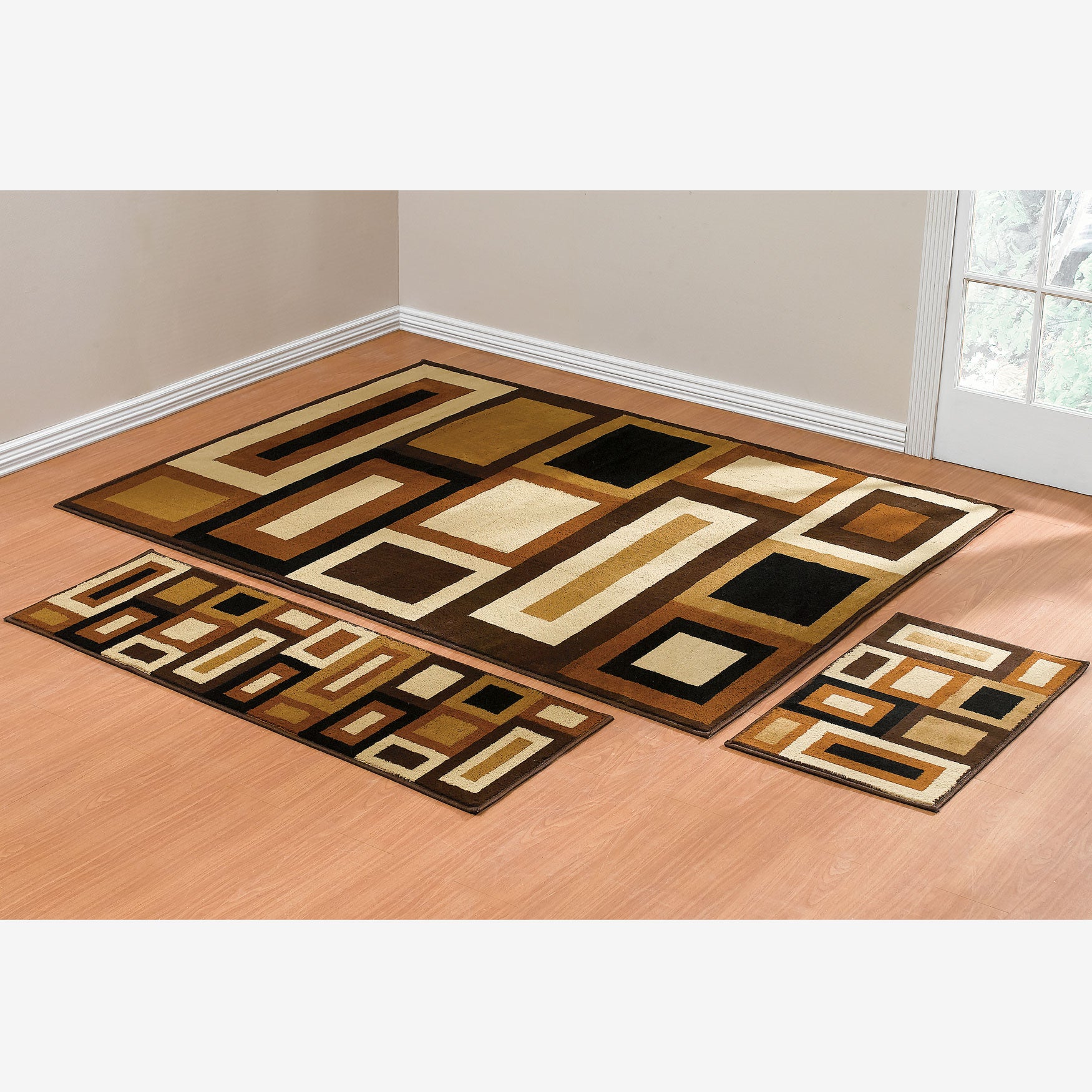 Brylanehome Royalty Geo 3 Pc Rug Set W Runner Ebay