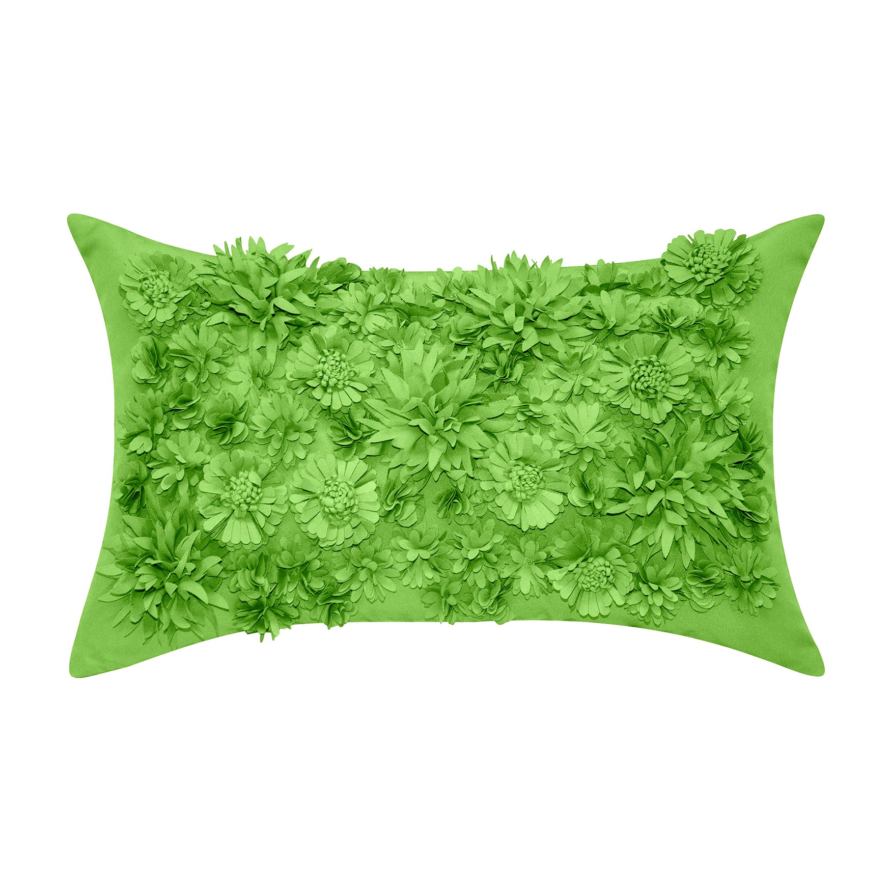 Floral Bouquet Dimensional Indoor & Outdoor Lumbar Decorative Pillow