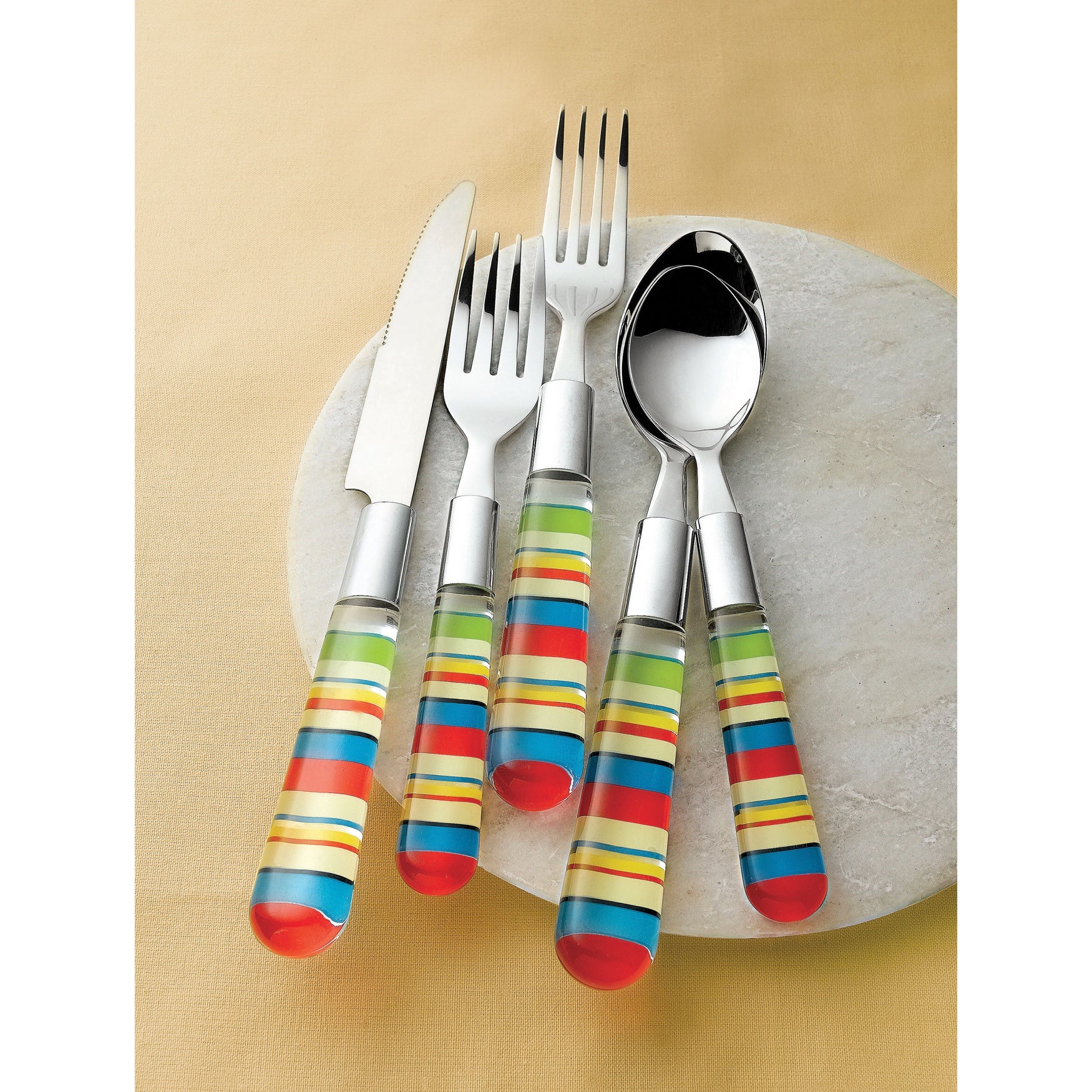 Simple Santa Fe Striped 20Pc. Flatware Set, Santa Fe Stripe Brylane Home