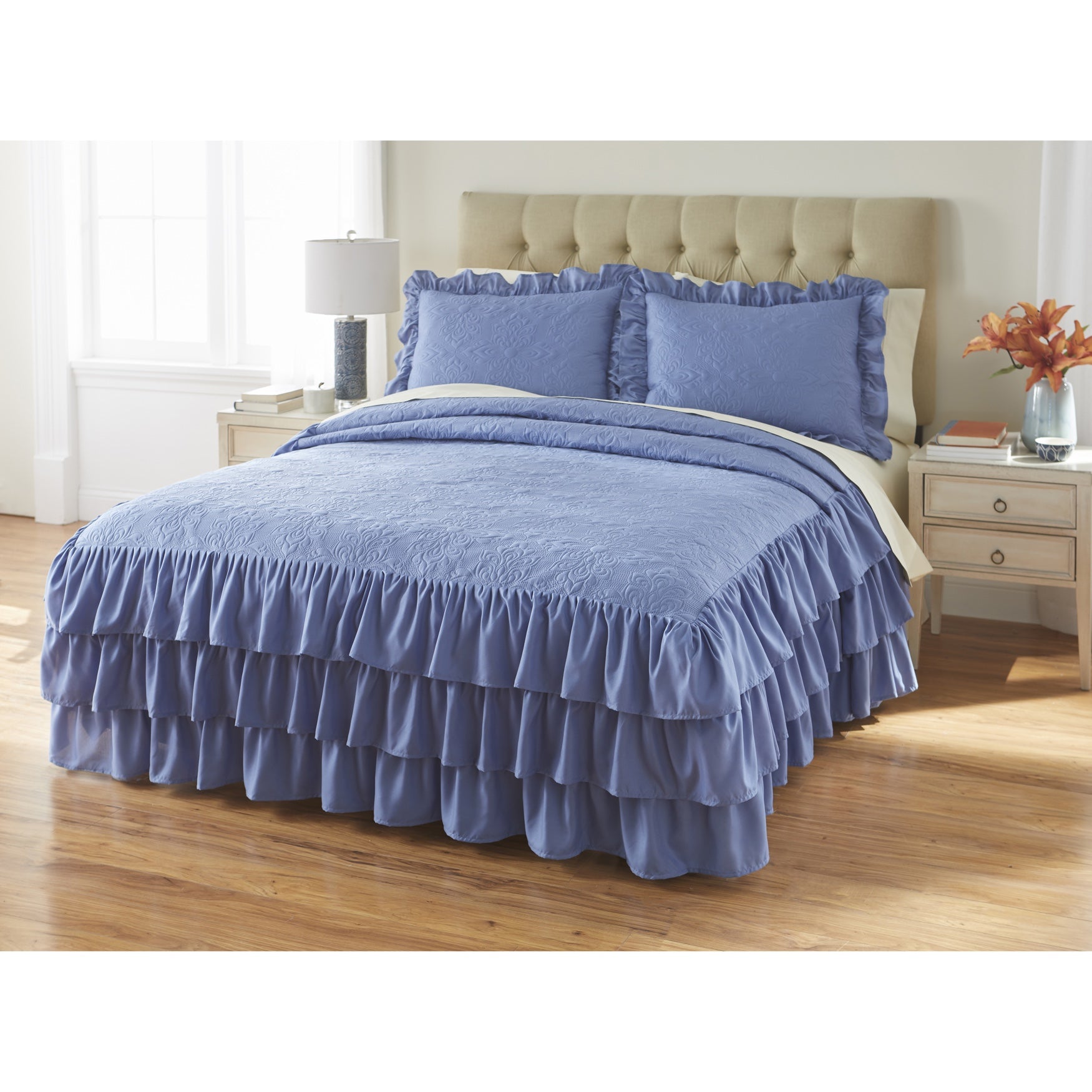 Jenny 3Pc. Ruffle Flounce Bedspread Brylane Home