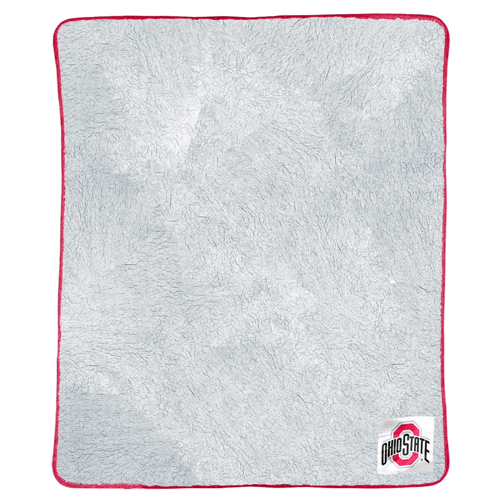 Ohio State Patch Two Tone Sherpa Throw, MULTI