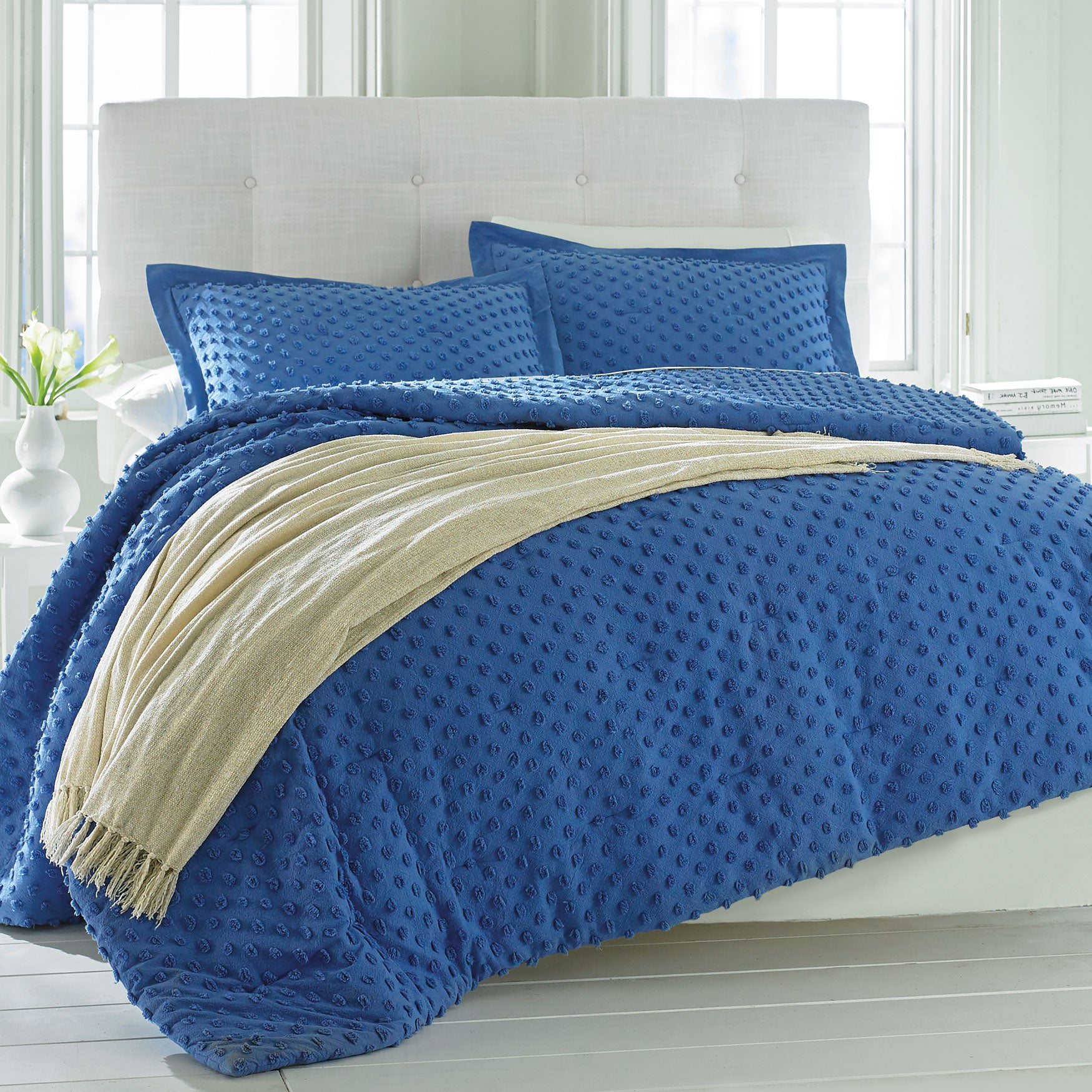 Piper Chenille Dot Comforter| Bedding | Brylane Home