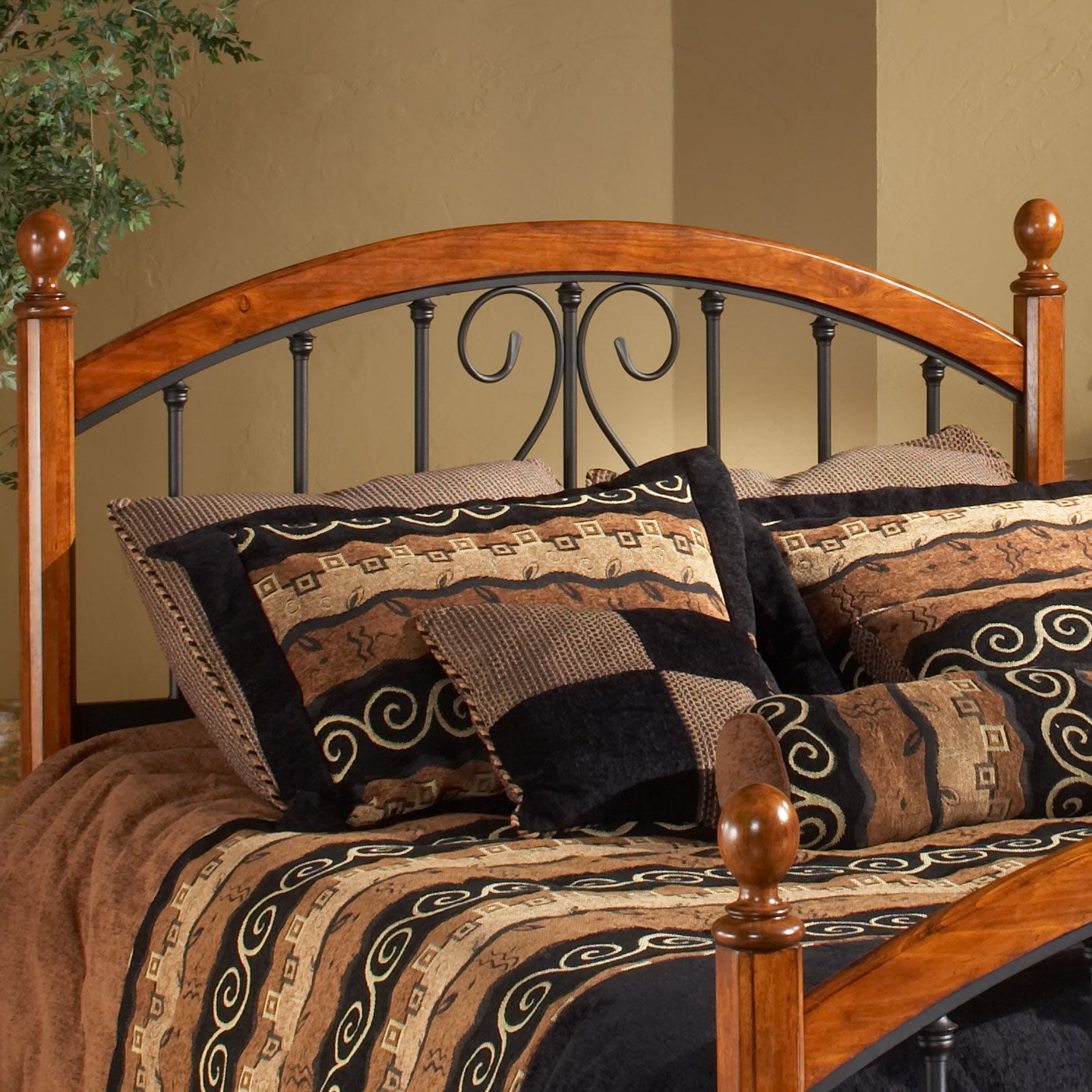 Full/Queen Headboard with Headboard Frame, 71½"Lx62"Wx54¼"H Brylane Home