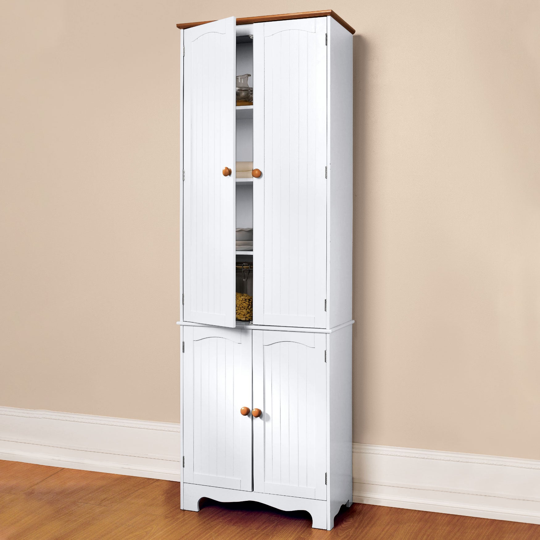 BrylaneHome Country Kitchen Tall Cabinet EBay BrylaneHome Country Kitchen Tall Cabinet EBay