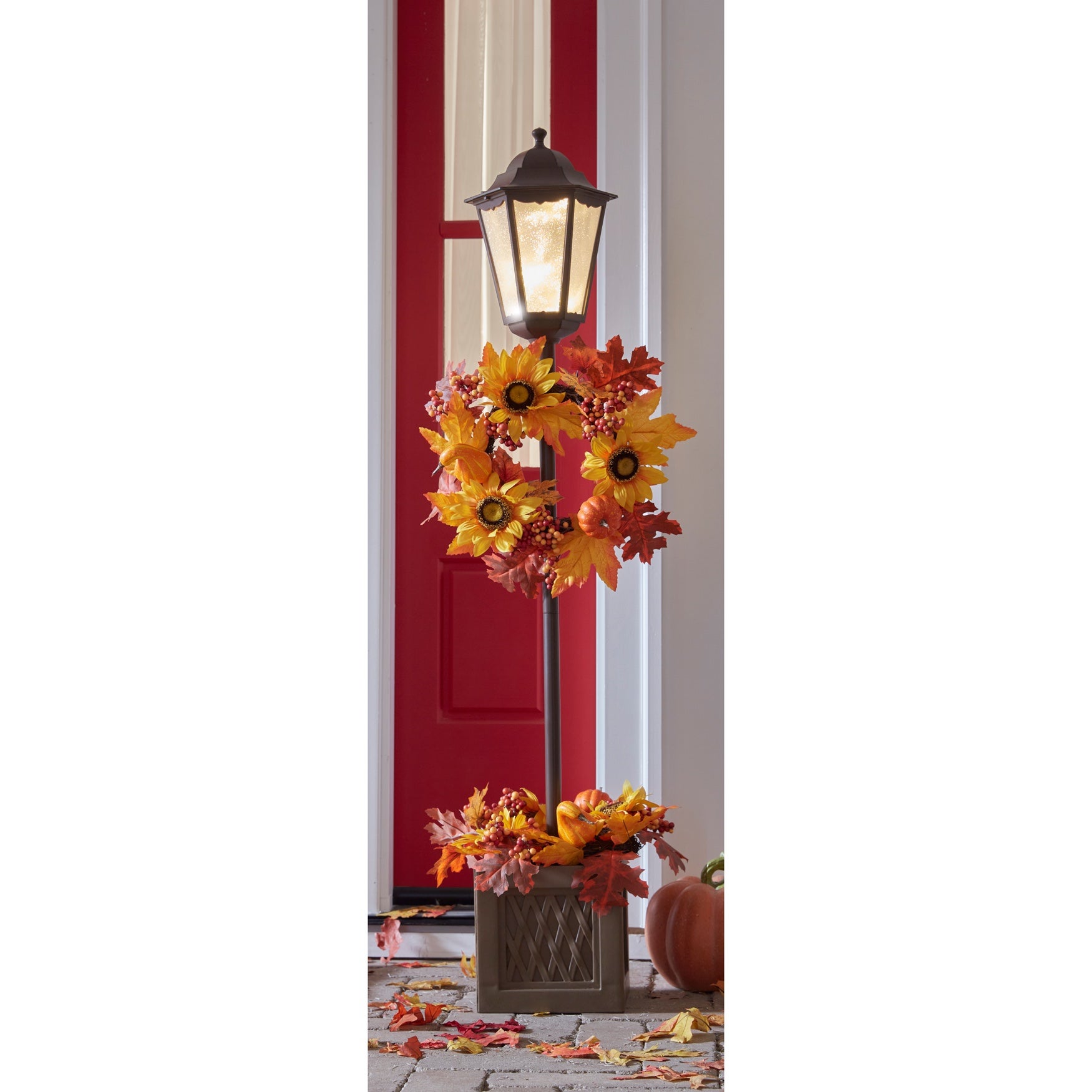 48 Harvest Lamppost With Brown Urn Brylane Home