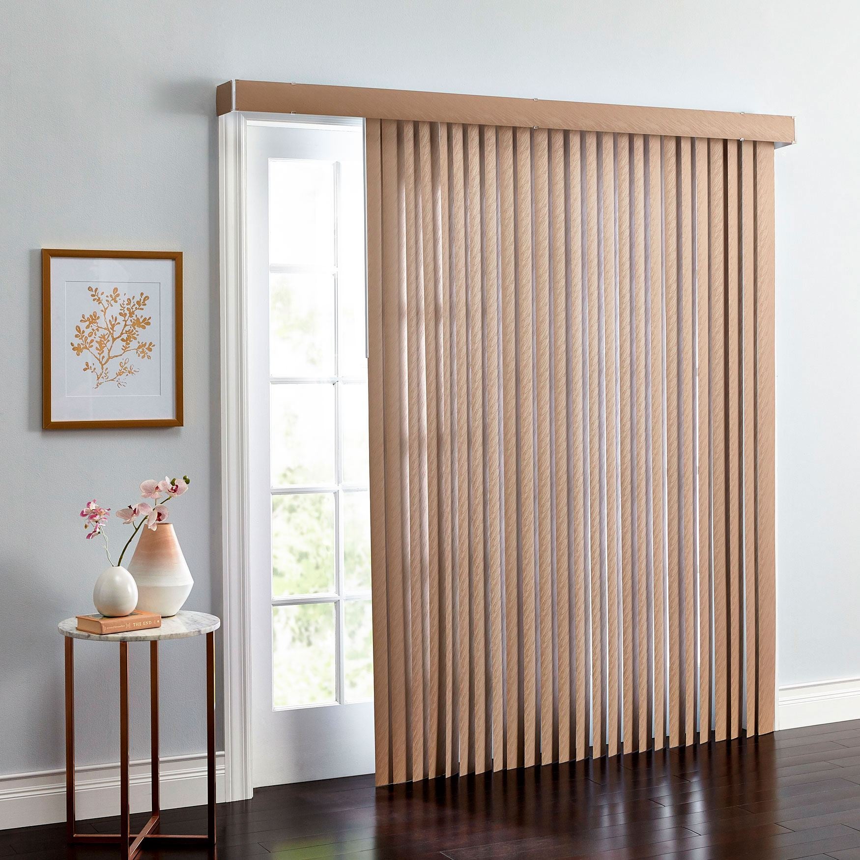 Embossed Vertical Blinds Plus Size Shades Brylane Home Embossed Vertical Blinds