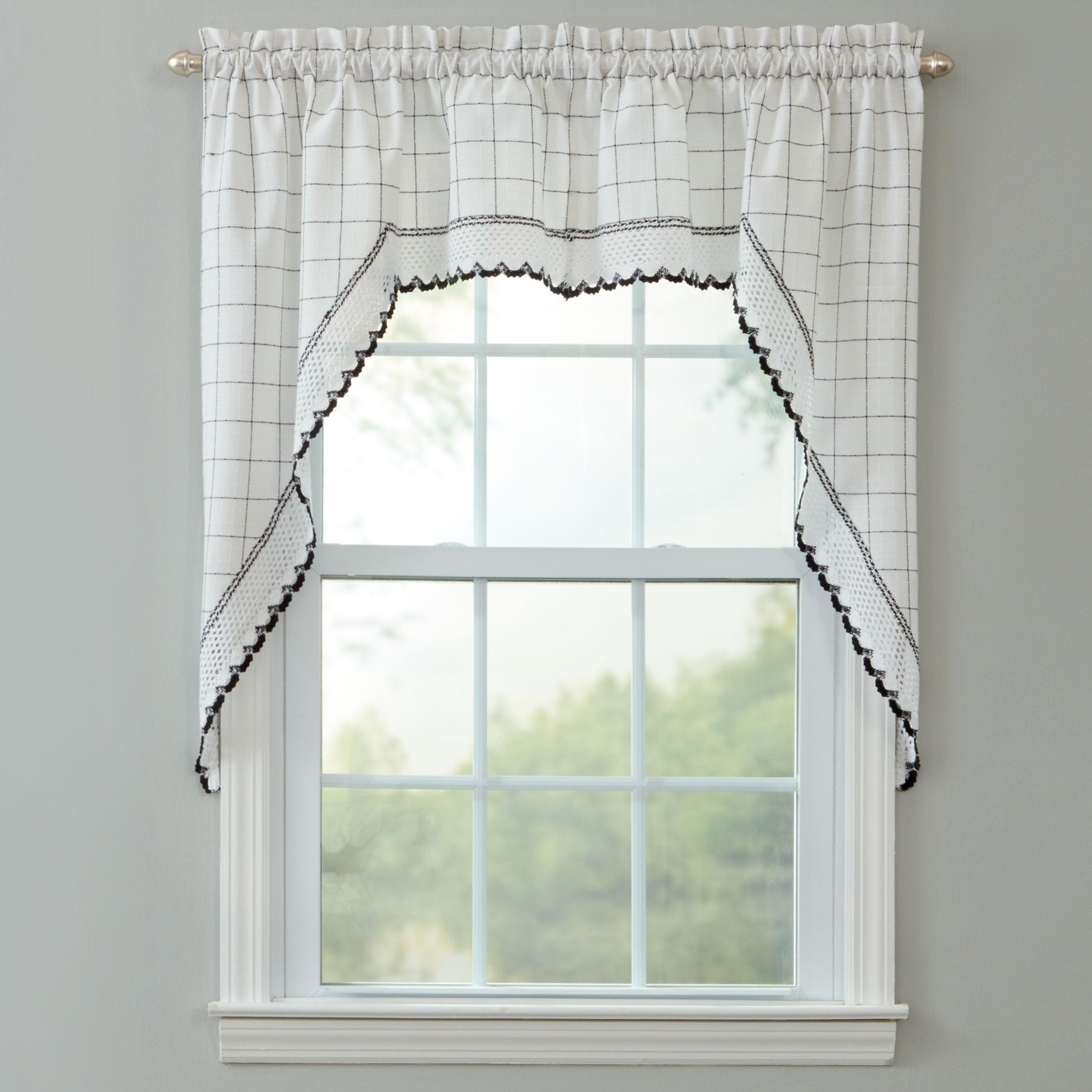Adirondack Swag Pair Kitchen Curtains Brylane Home
