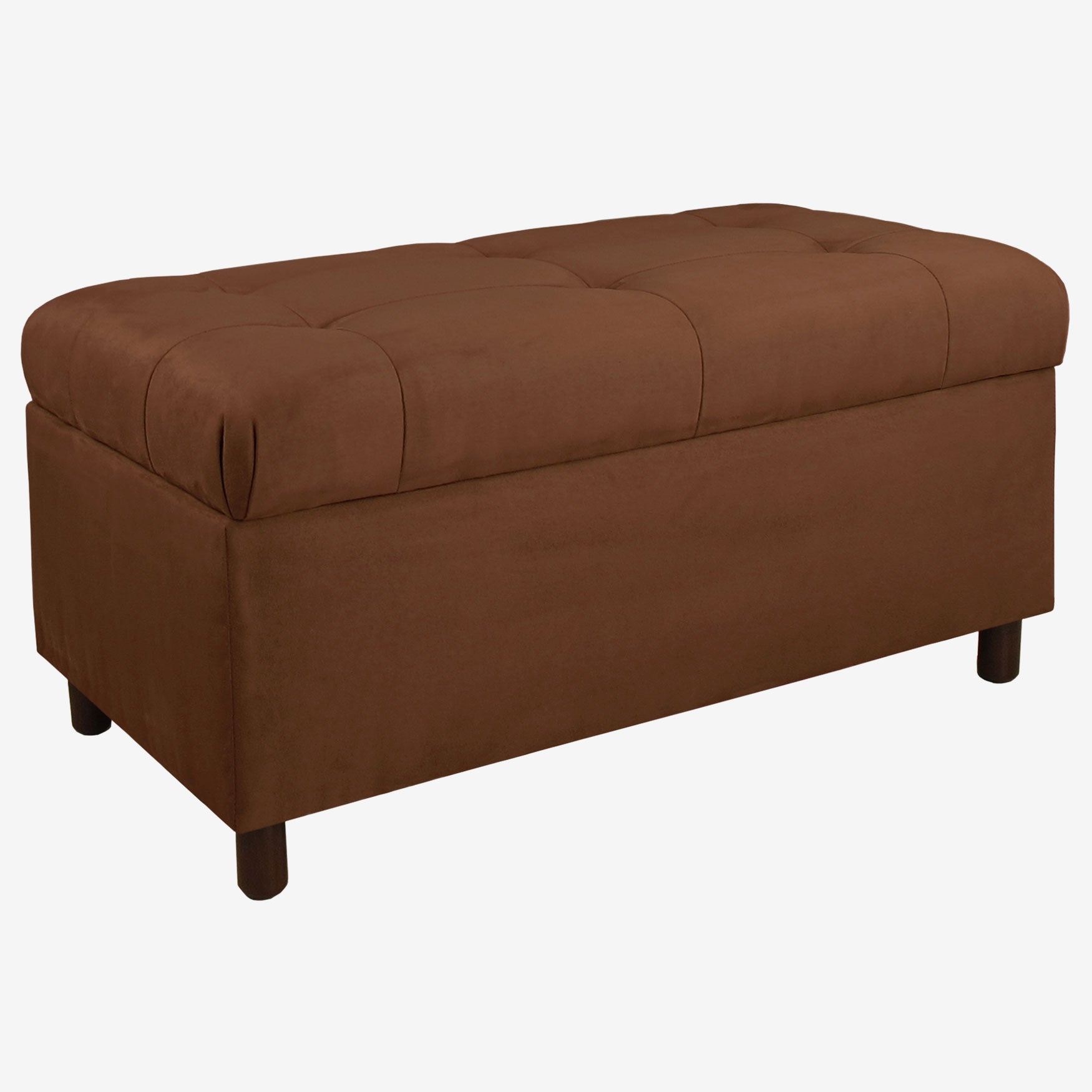 Upholstered Tufted Storage Bench in Microsuede| Benches ...