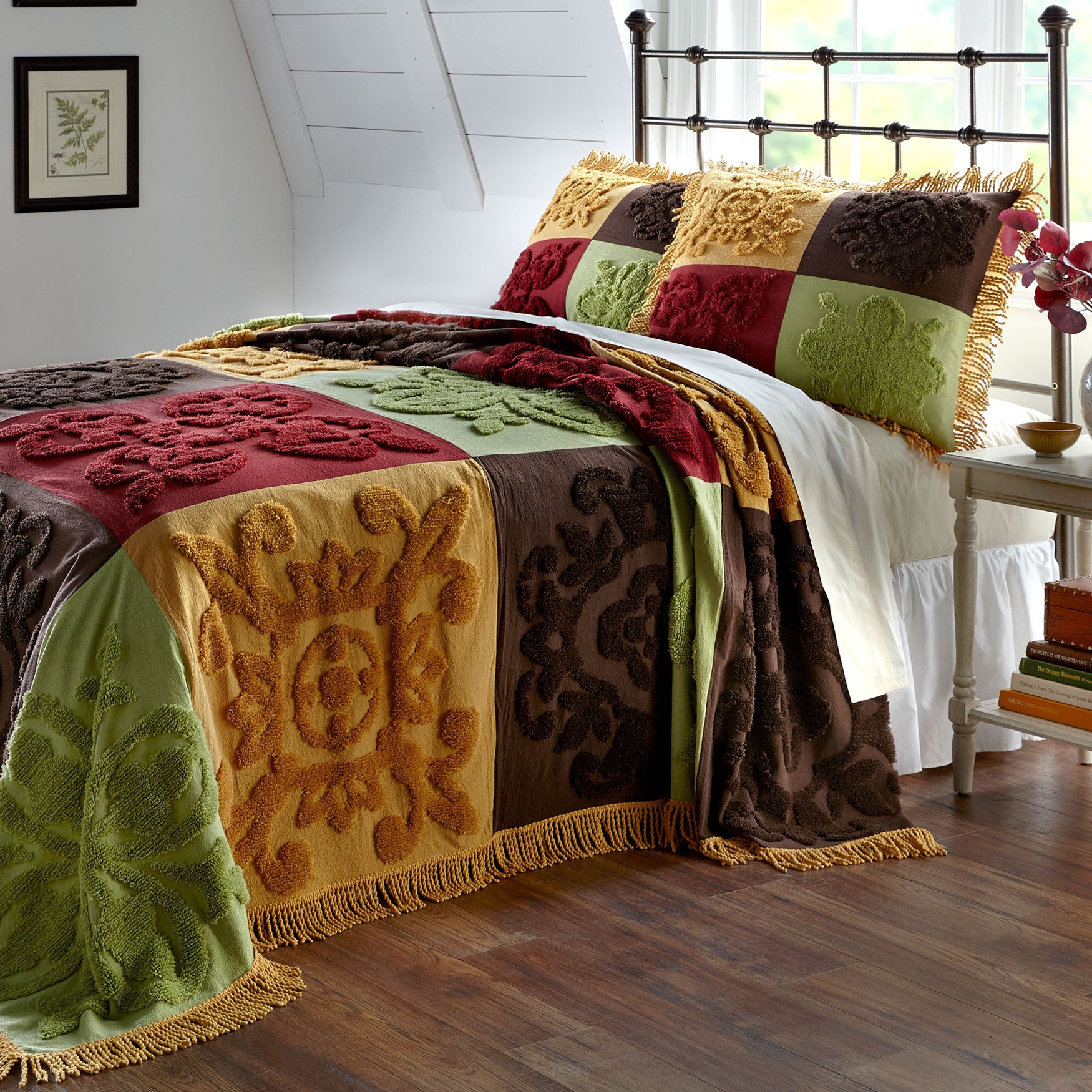 Chenille Patchwork Bedspread Brylane Home