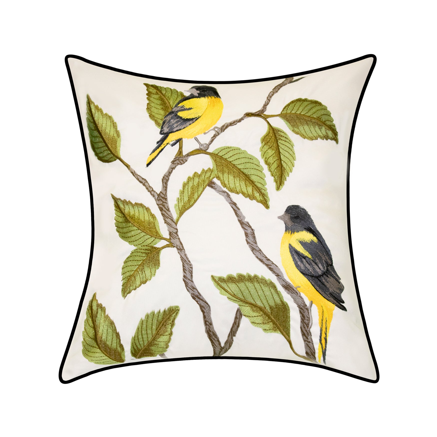 Birds Embroidery Pillow main image 0