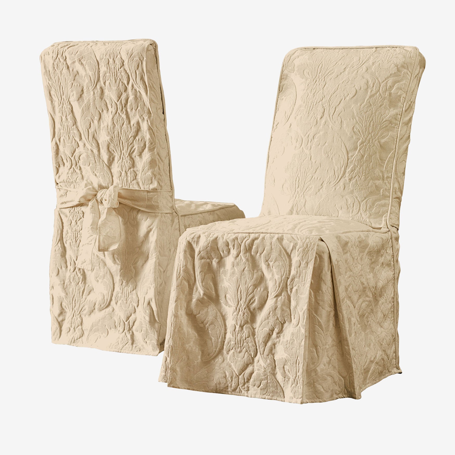 Matelasse Long Dining Room Chair Cover Dining Room Chairs