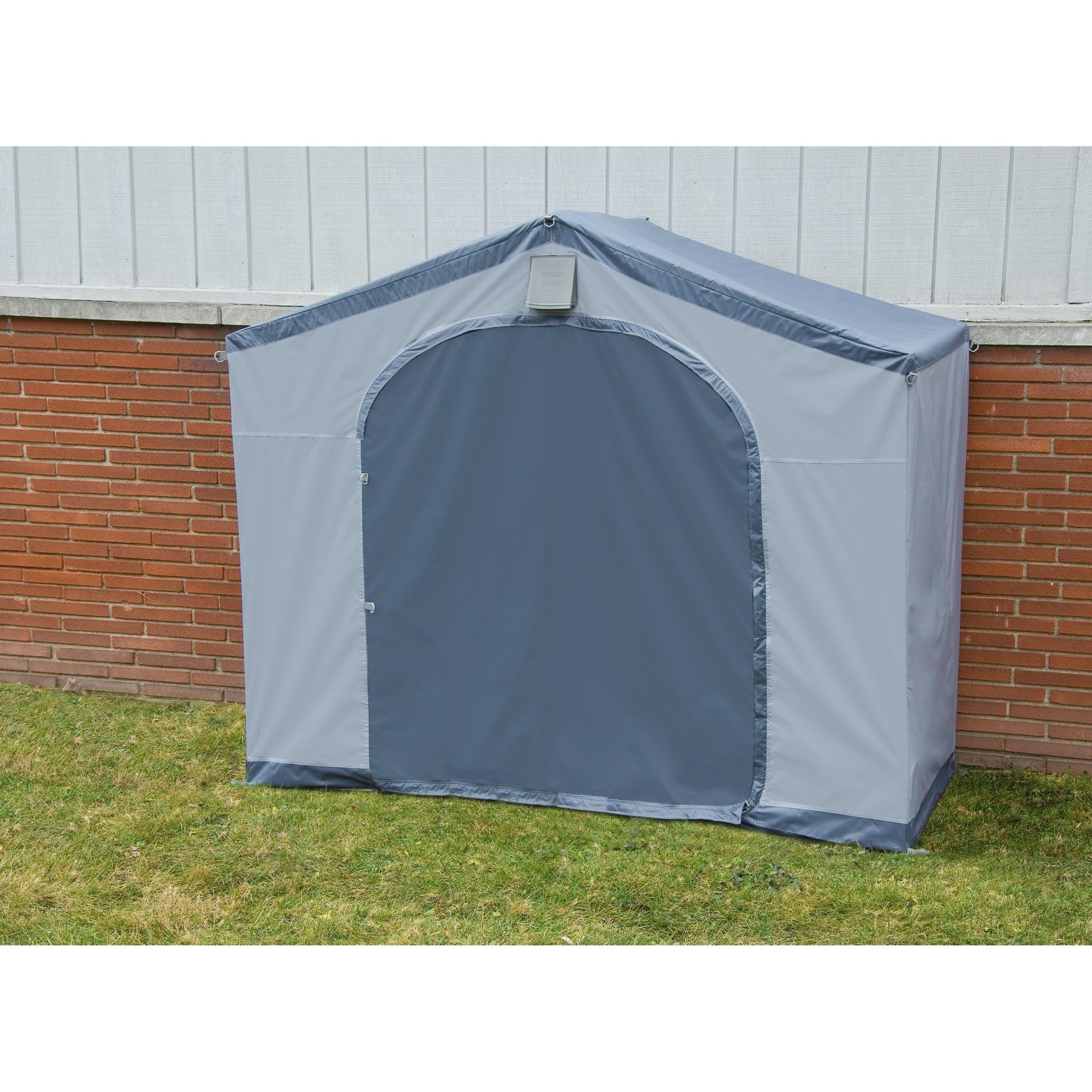 Affordable StorageHouse TownHouse Portable Storage Shed, Gray Brylane