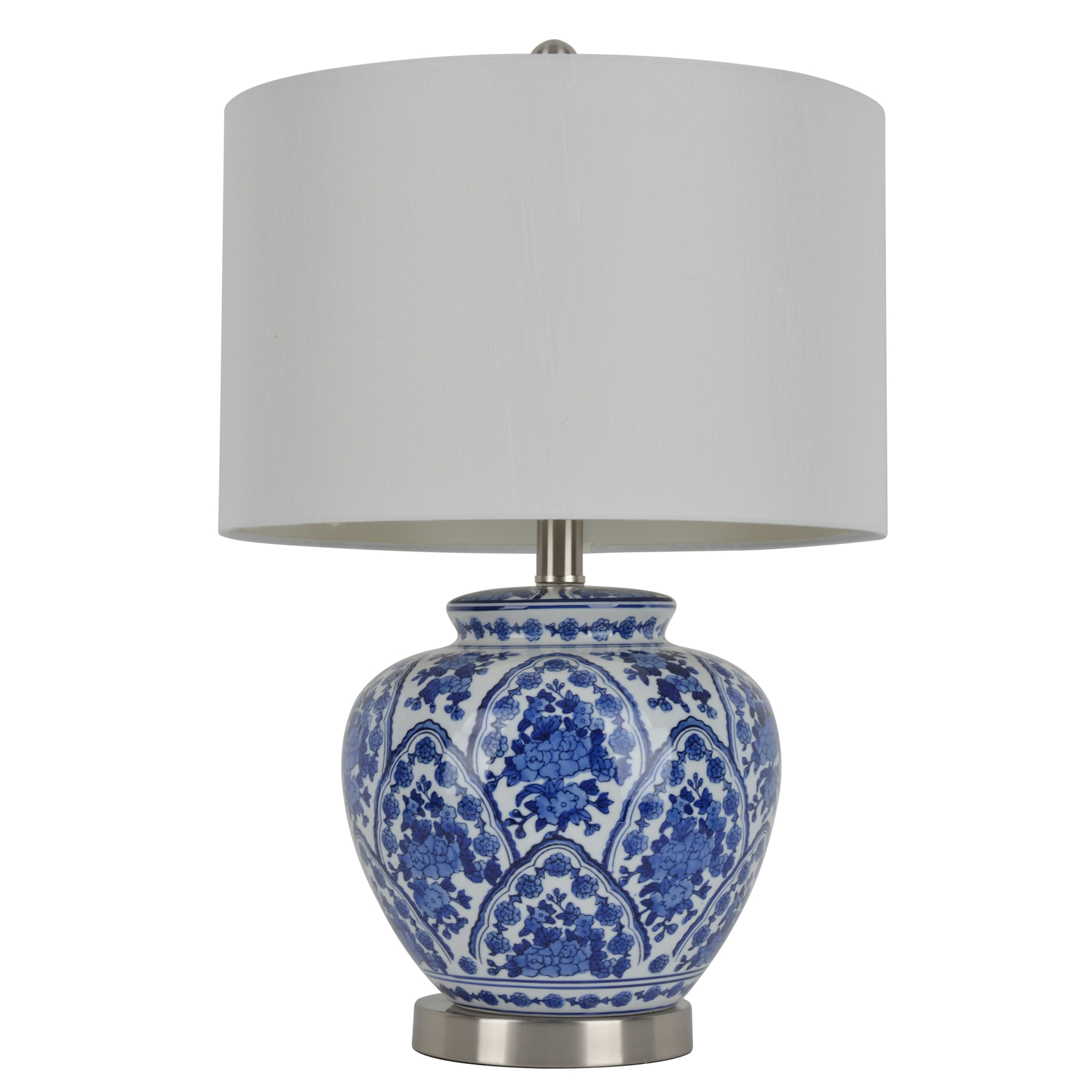 20&quot; Ceramic Table Lamp, BLUE WHITE