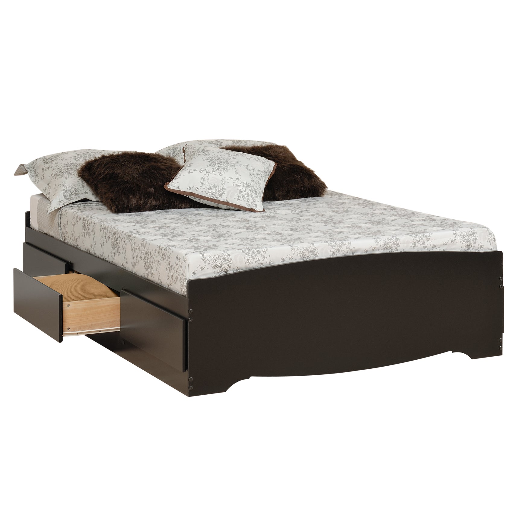 Sonoma Black Double Platform Storage Bed 6 Drawers Plus Size Sonoma Black Double Platform Storage Bed 6 Drawers