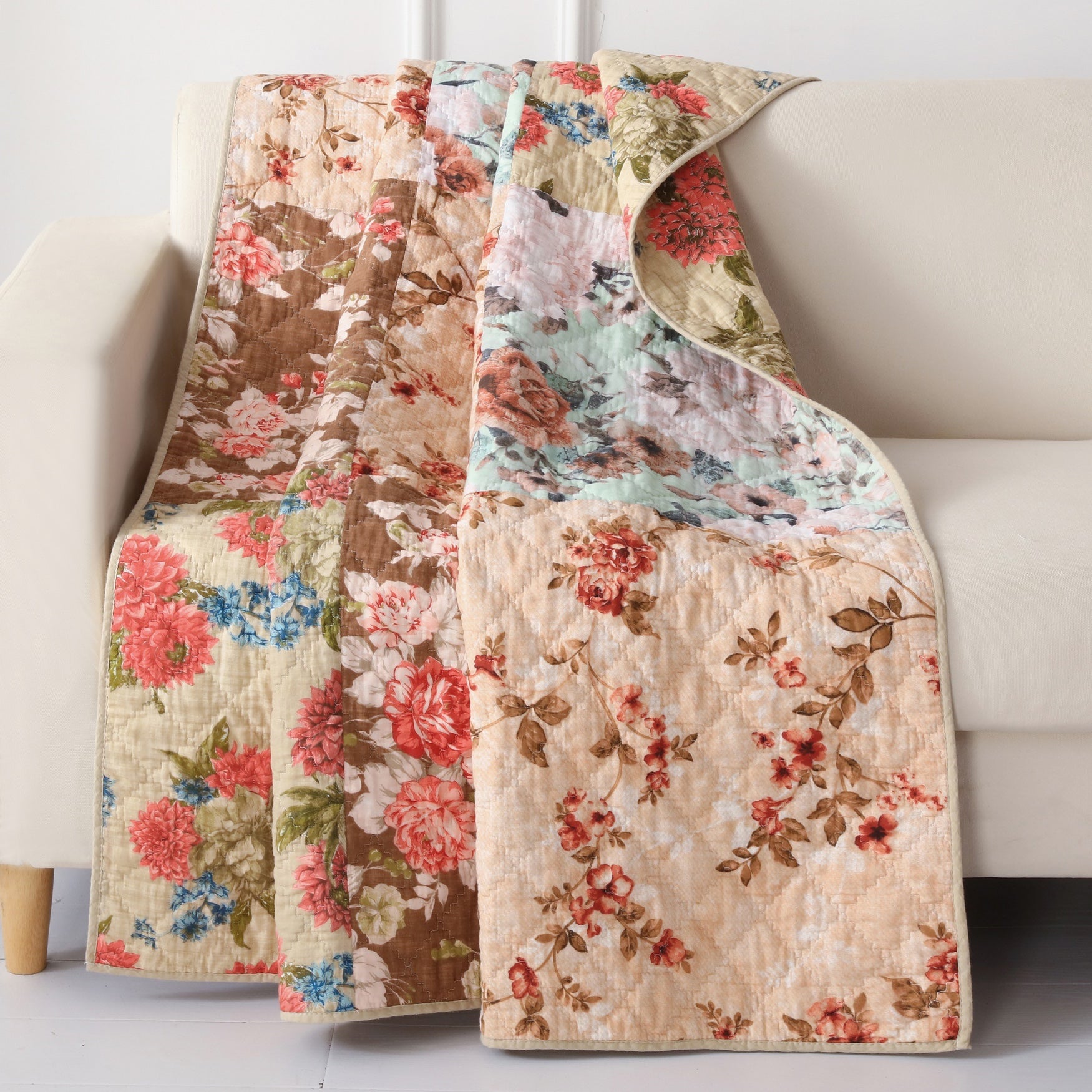 Briar Quilted Patchwork Throw Blanket Brylane Home