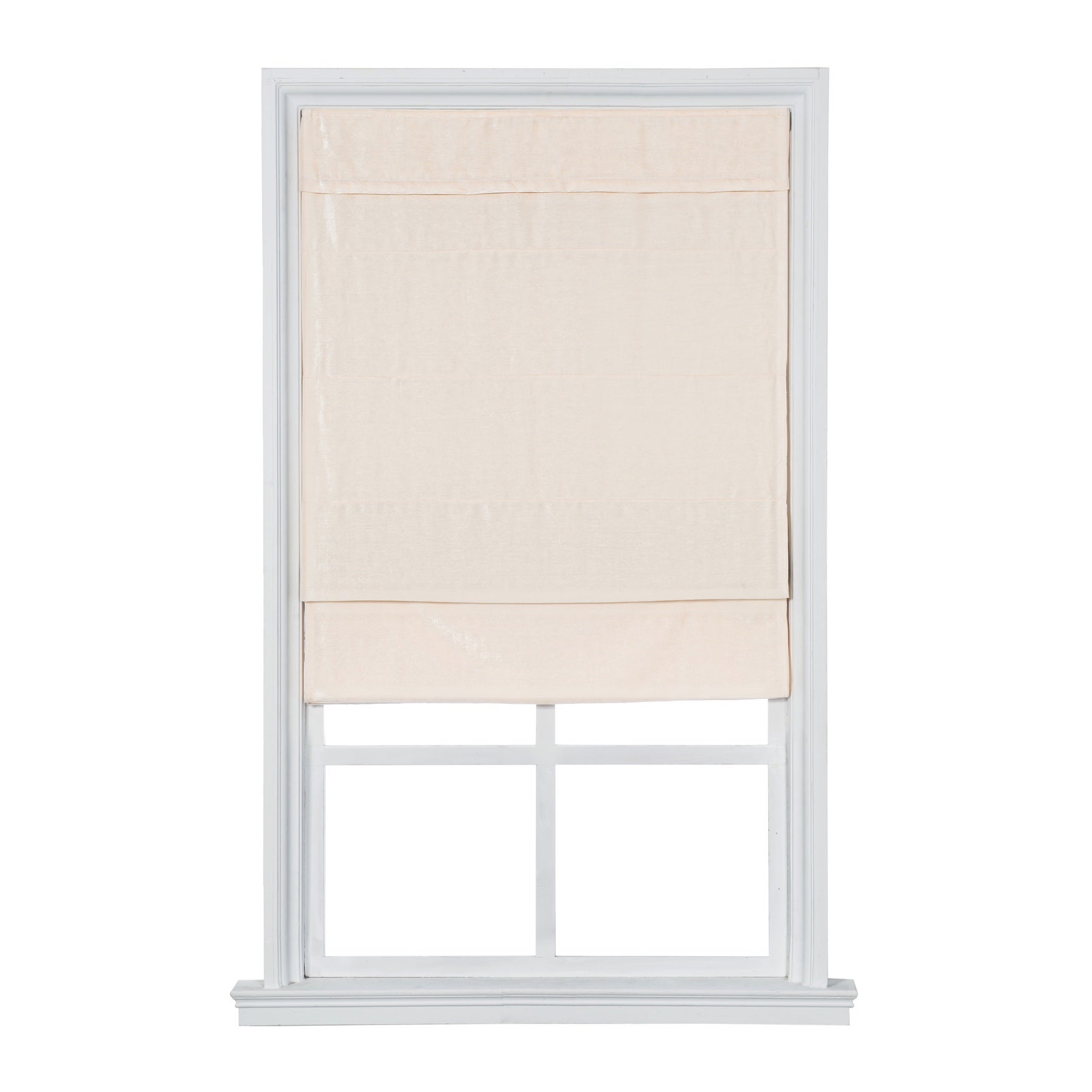 Cordless Velveteen Flat Roman Shade Brylane Home