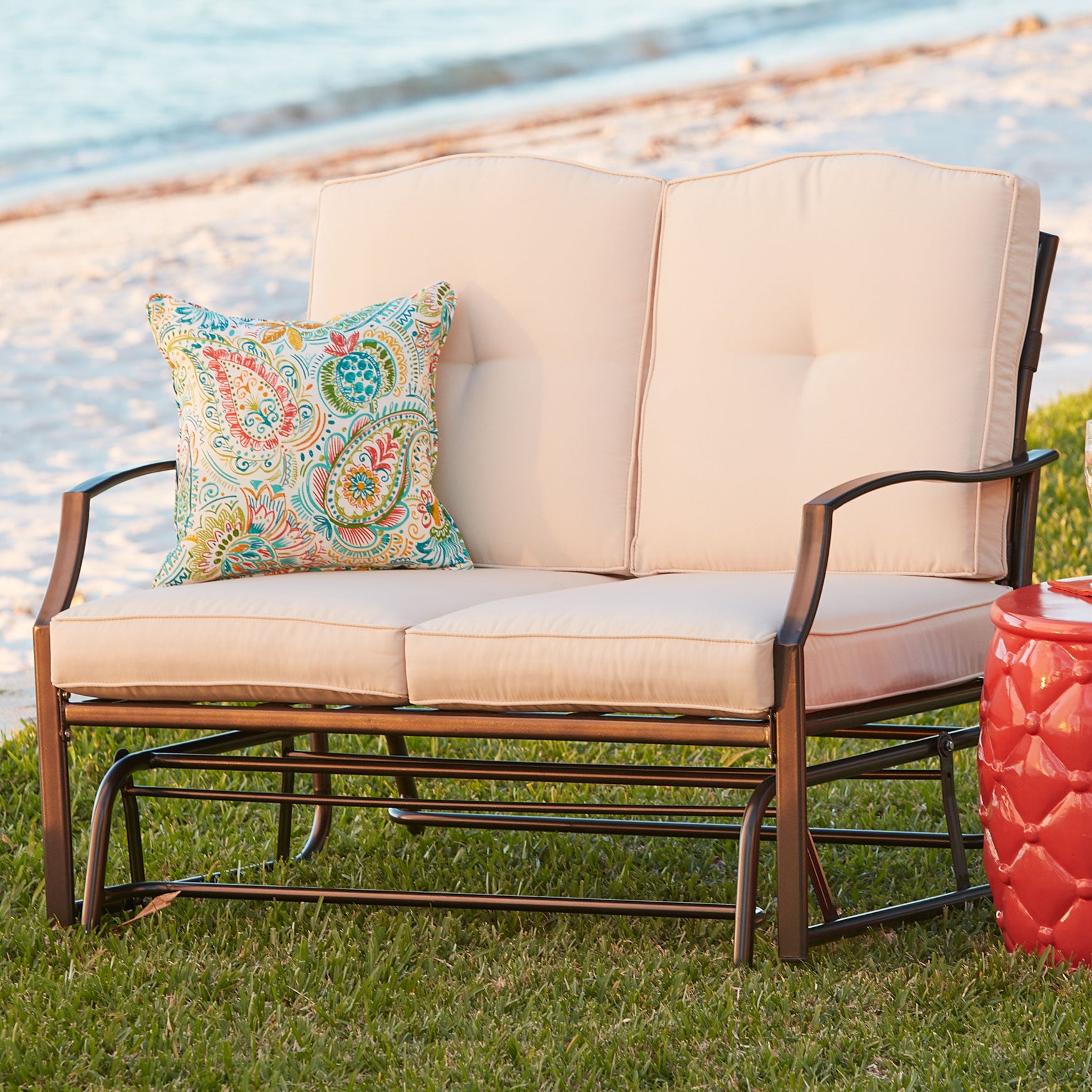 Loveseat Glider Patio Furniture Brylane Home