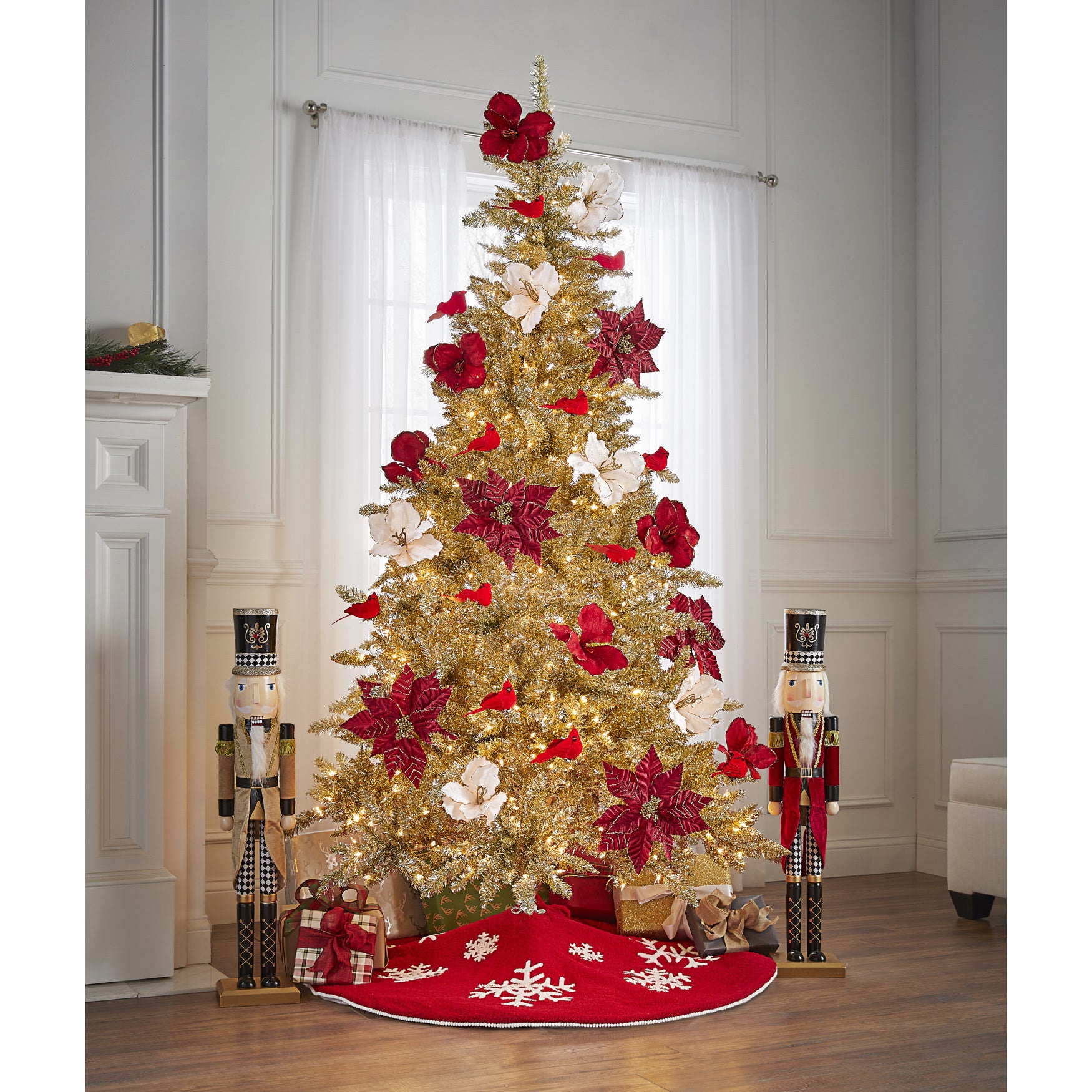 7 Pre Lit Champagne Tree Christmas Brylane Home