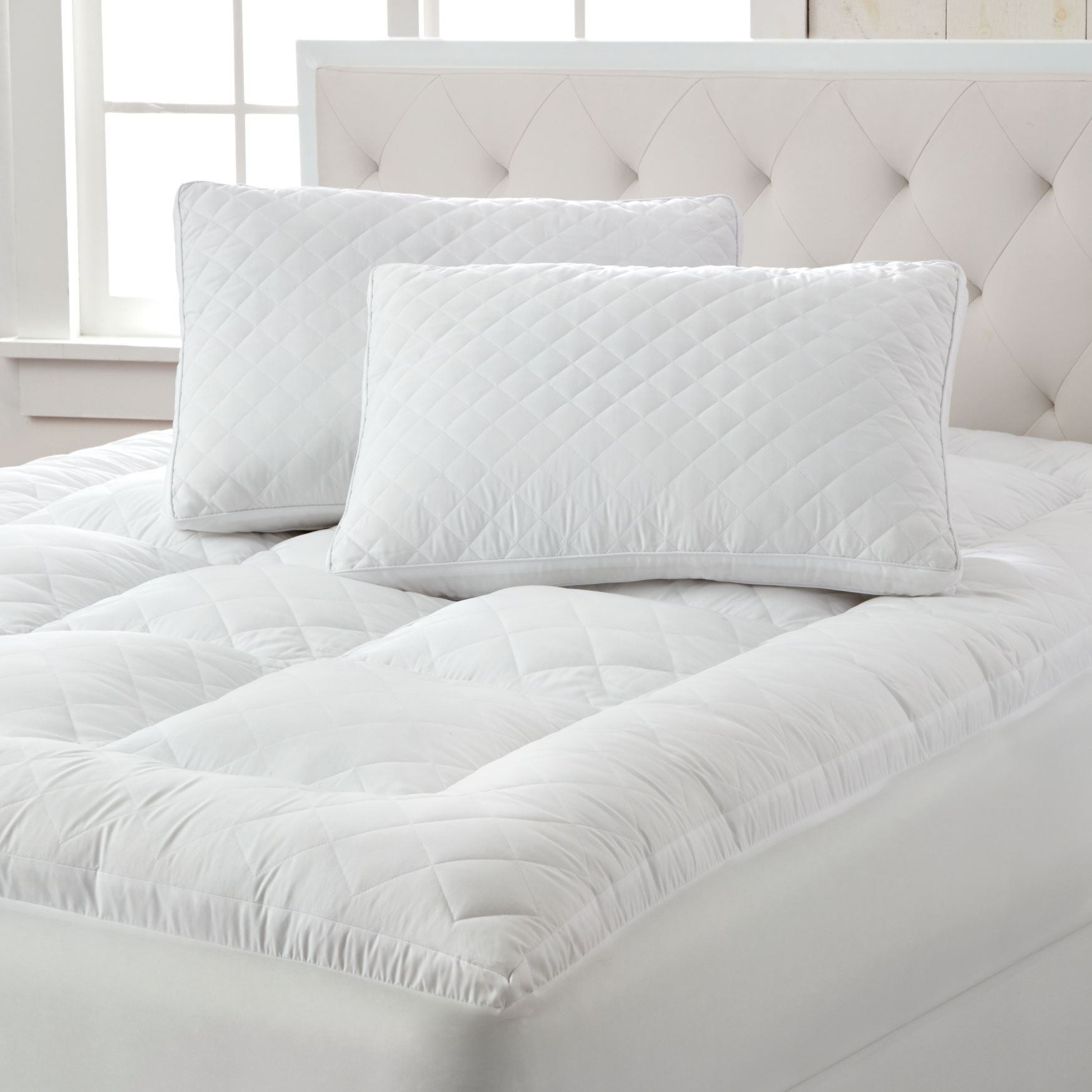 Small Diamond Quilted Mattress Topper| Mattress Pads ...