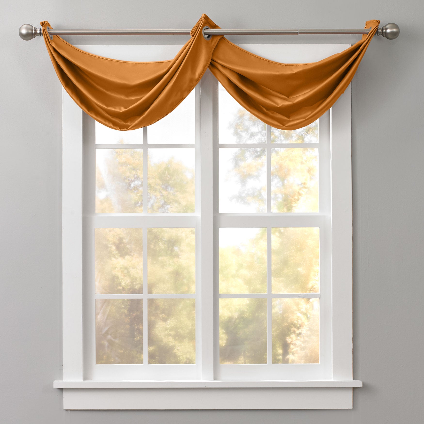 Bh Studio Room Darkening Waterfall Grommet Valance Brylane Home
