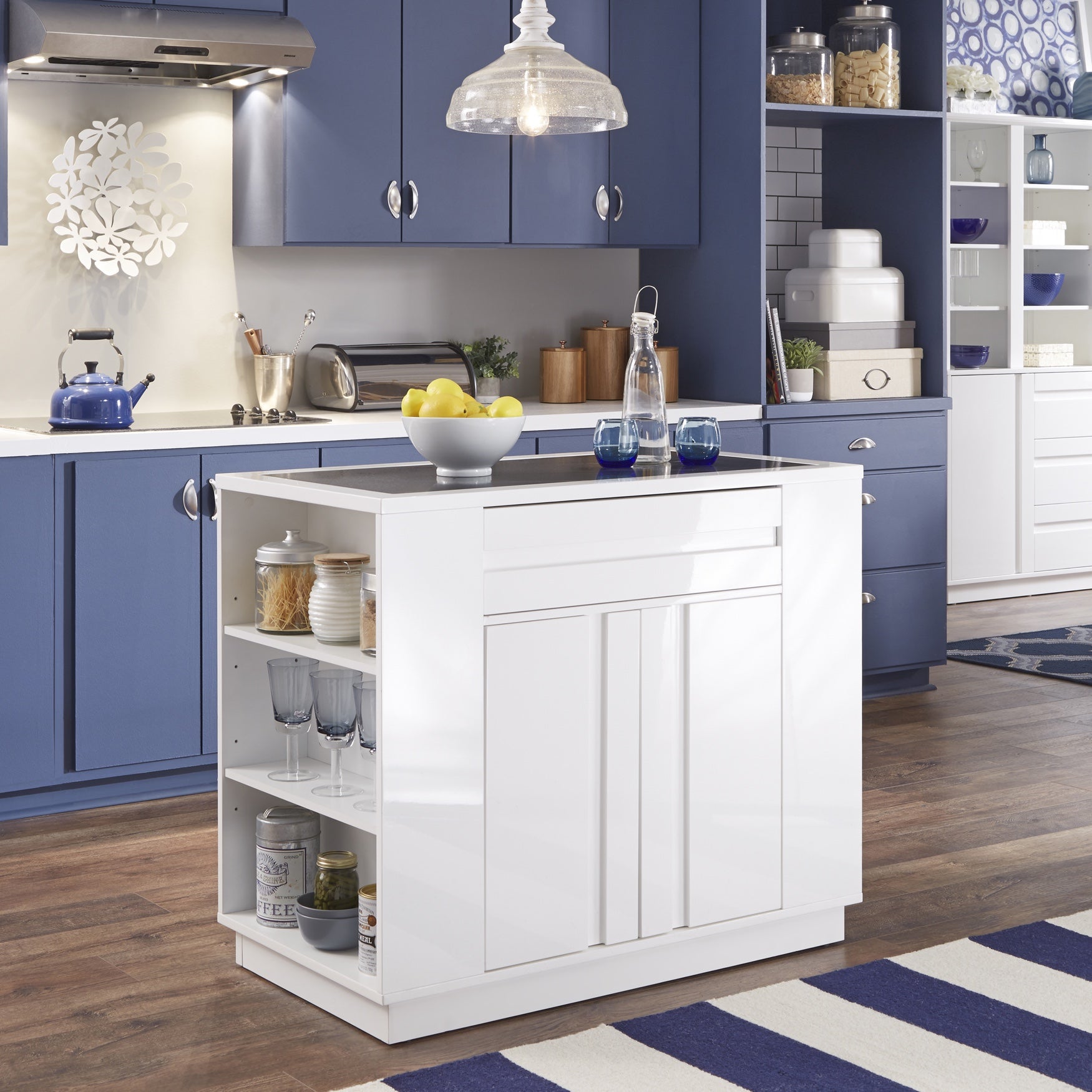 Linear Storage Kitchen Island by Home Styles Kitchen Carts & Islands