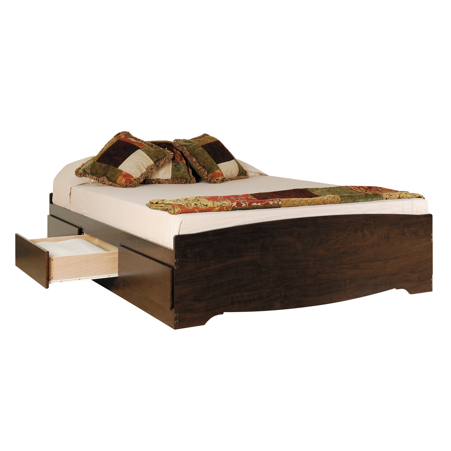 Prepac Espresso Queen Platform Storage Bed 6 Drawers Plus Size Prepac Espresso Queen Platform Storage Bed 6 Drawers