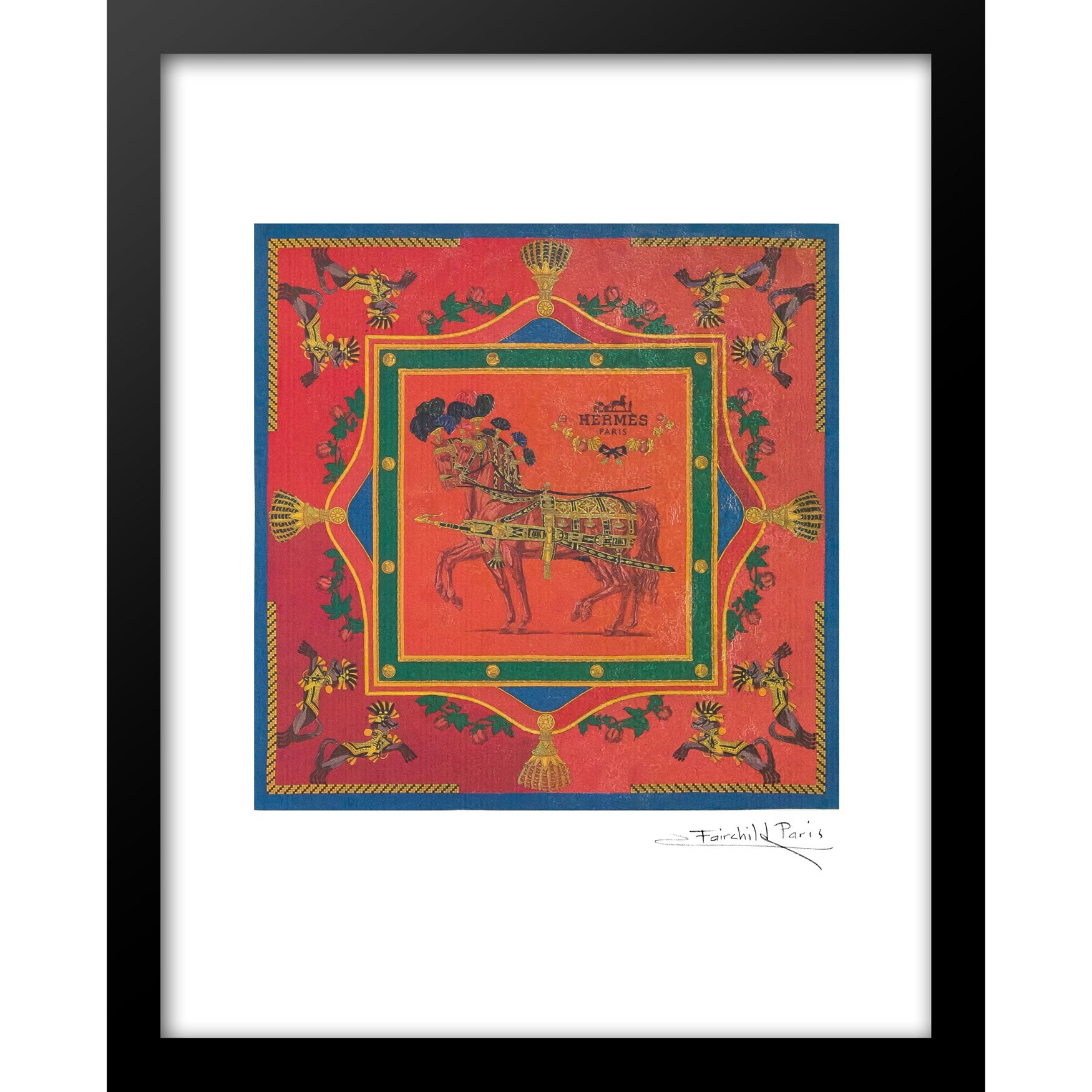 framed hermes scarf