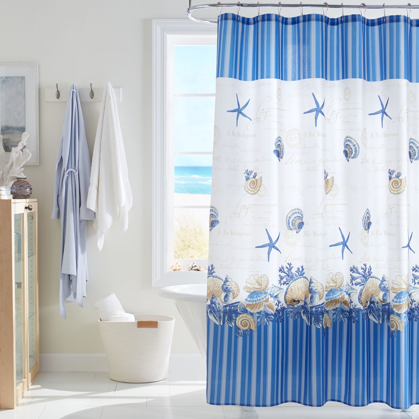 Caribbean Joe 14Pc. Shower Curtain Sets Bath Accessories Brylane Home