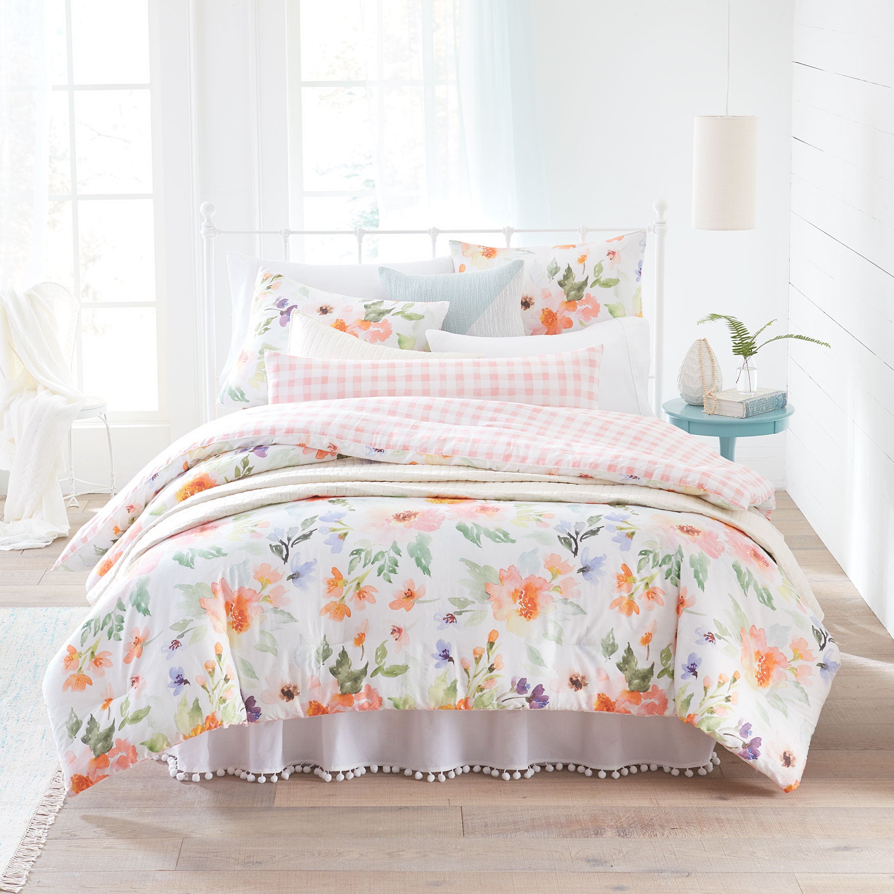 Lily Watercolor Floral Comforter Bedding Brylane Home