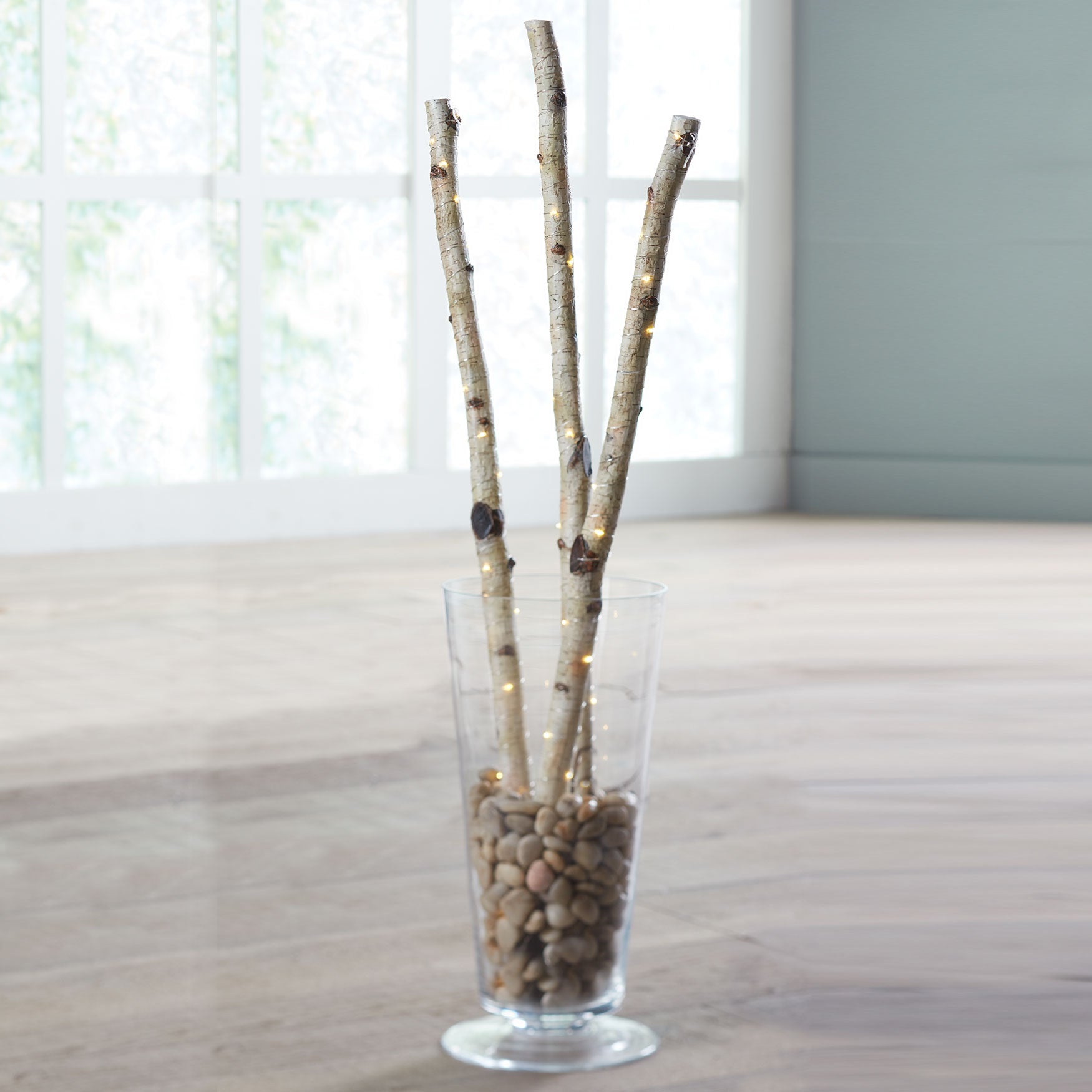 PreLit Faux Birch Branches, Set of 3 Décor Brylane Home