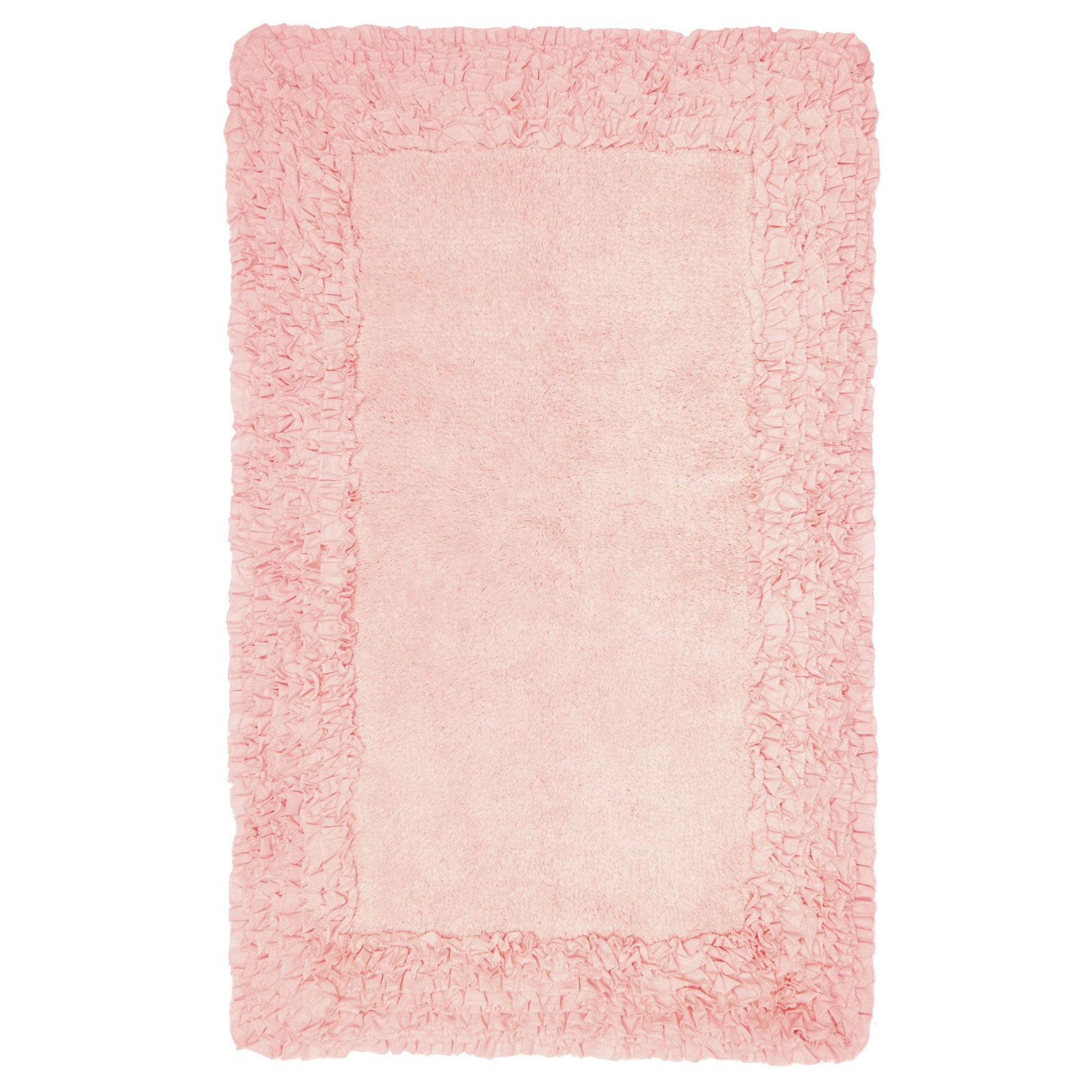 24"W x 40"L Ruffle Border Bath Rug Bath Brylane Home