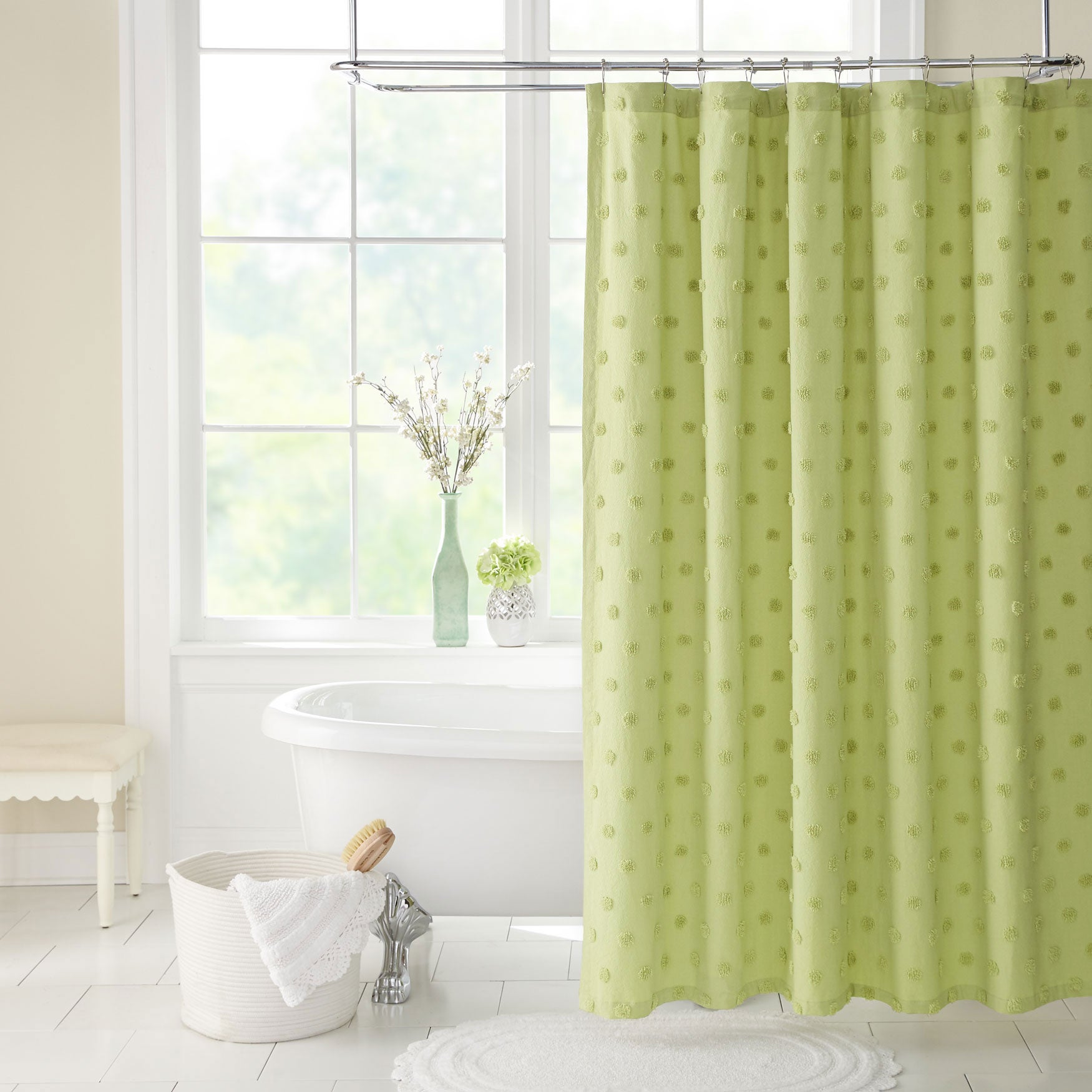 Georgia Chenille Shower Curtain Shower Curtains Brylane