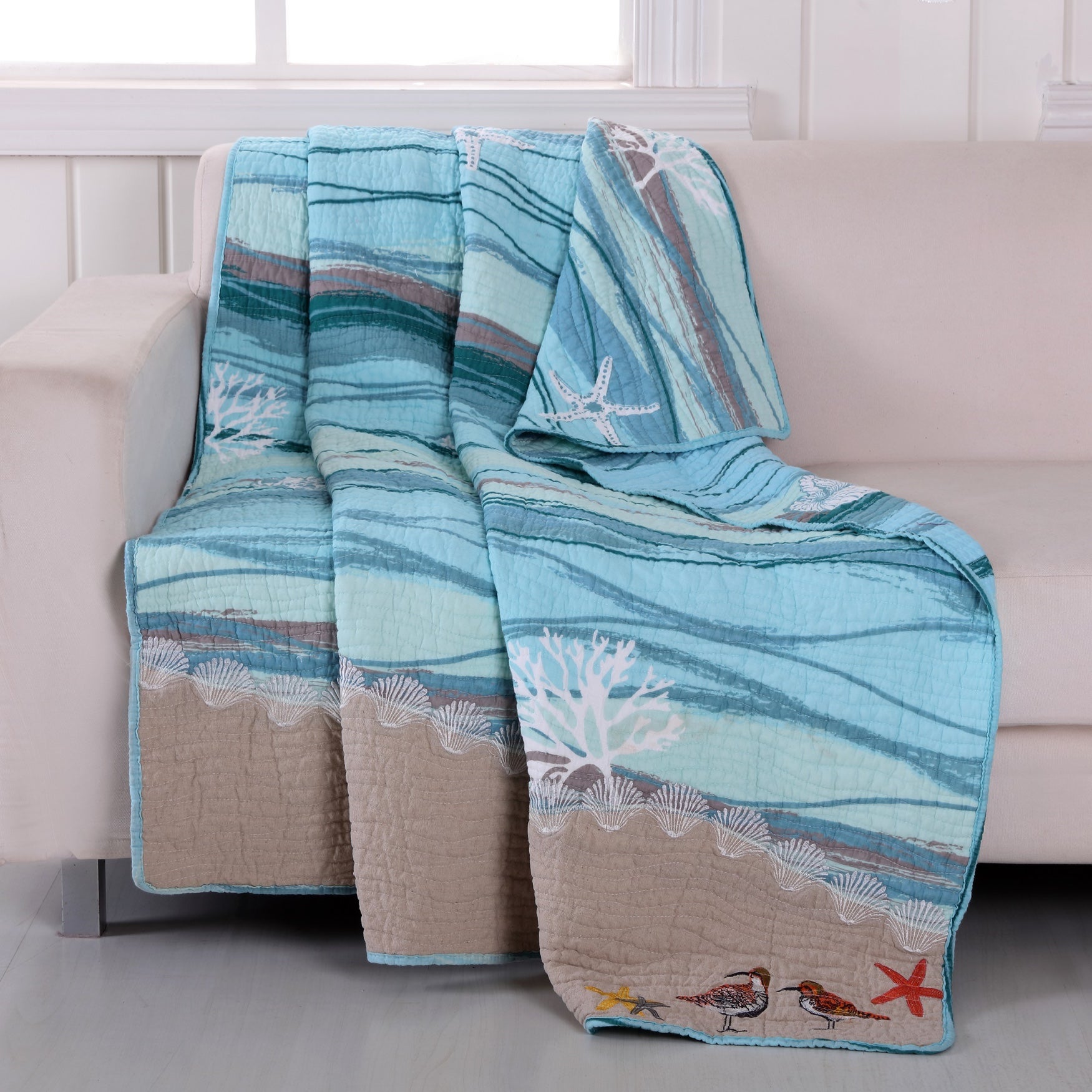 Maui Quilted Throw Blanket Brylane Home