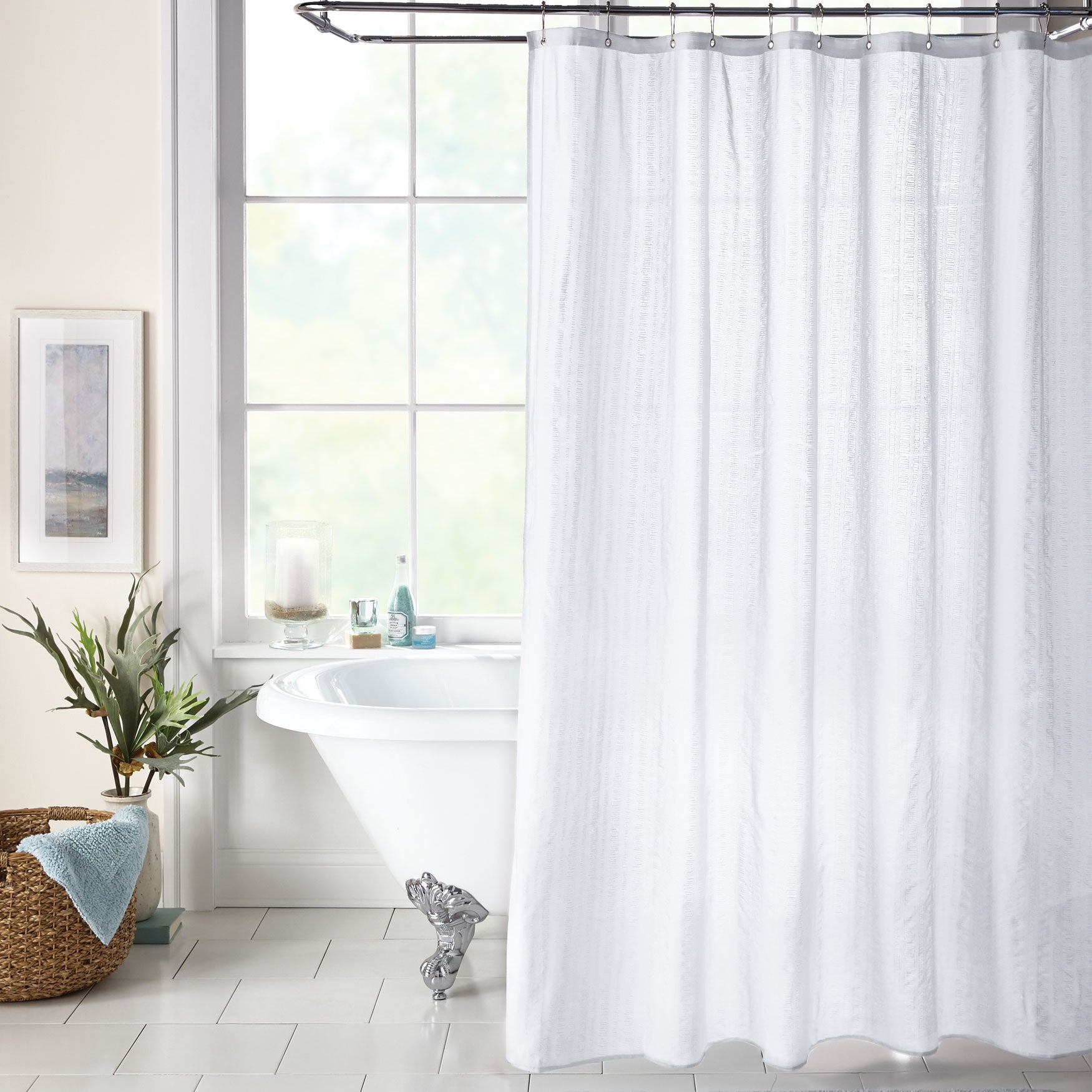 Bh Studio Textured Shower Curtain Bath Brylane Home