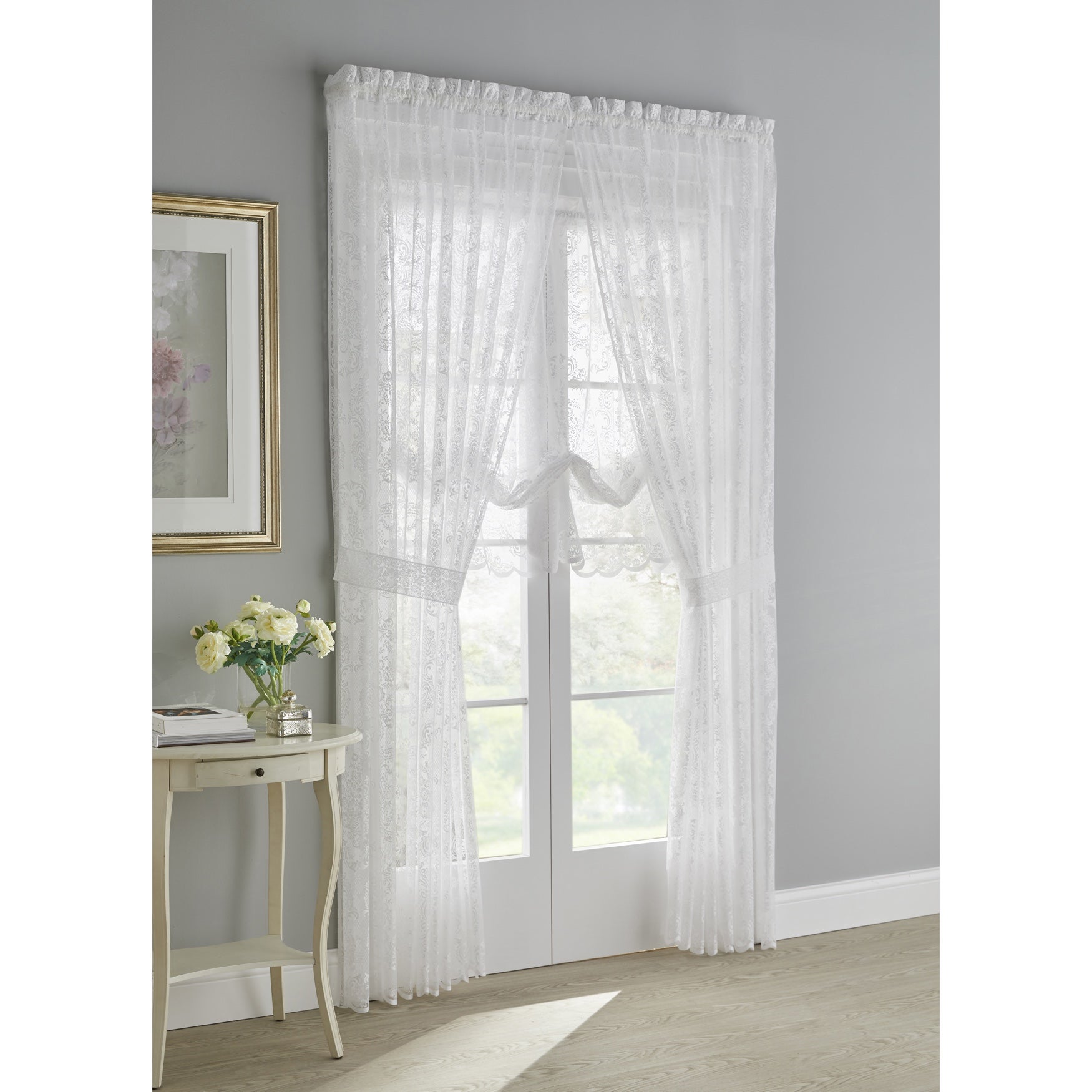 Vintage Lace Balloon Shade Sheer Curtains Brylane Home