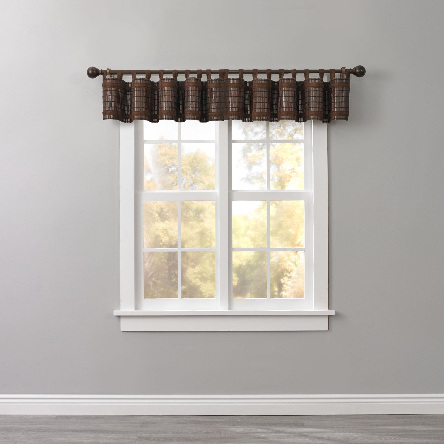 Bamboo TabTop Valance Kitchen Curtains Brylane Home