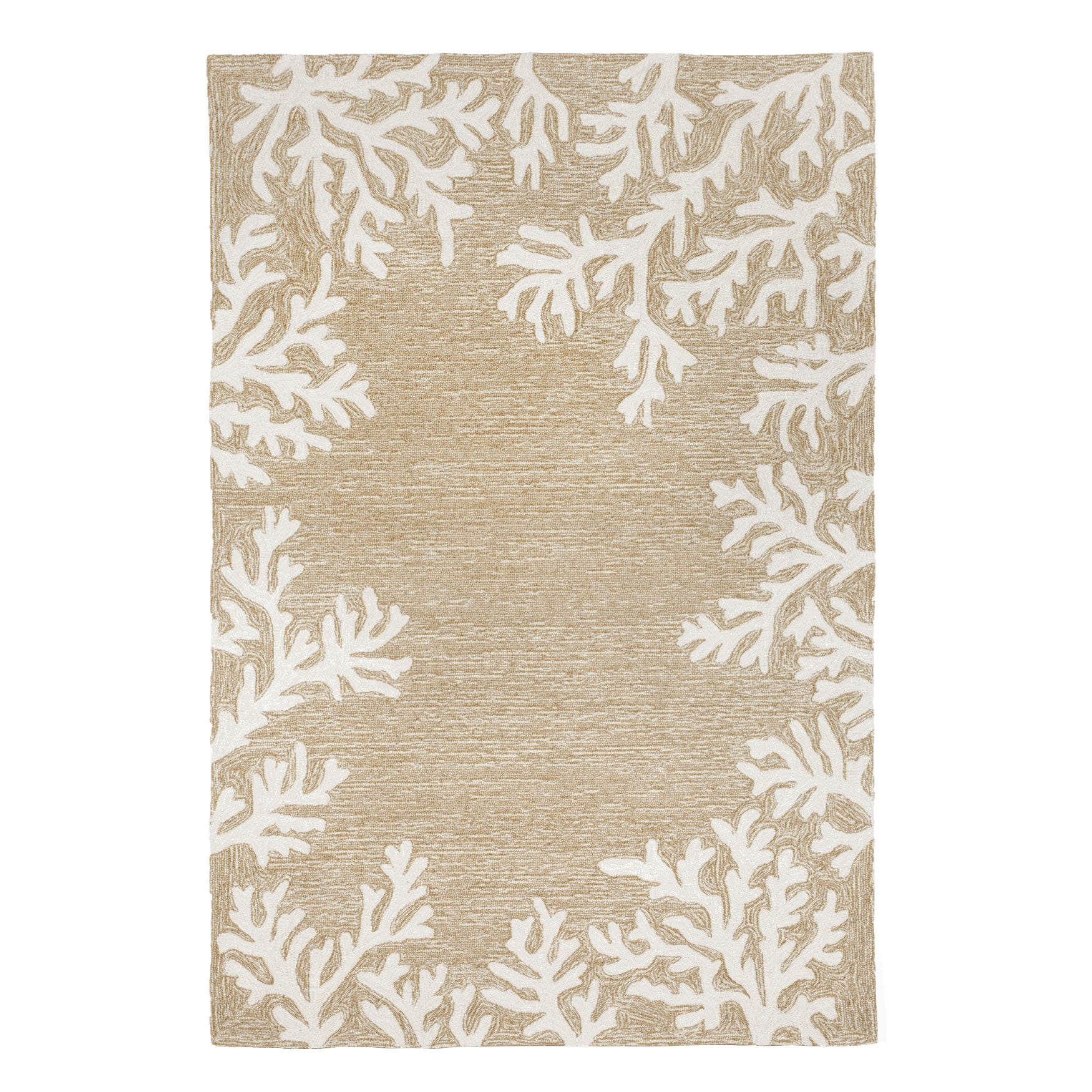 Coral Border Indoor/Outdoor Rug Brylane Home
