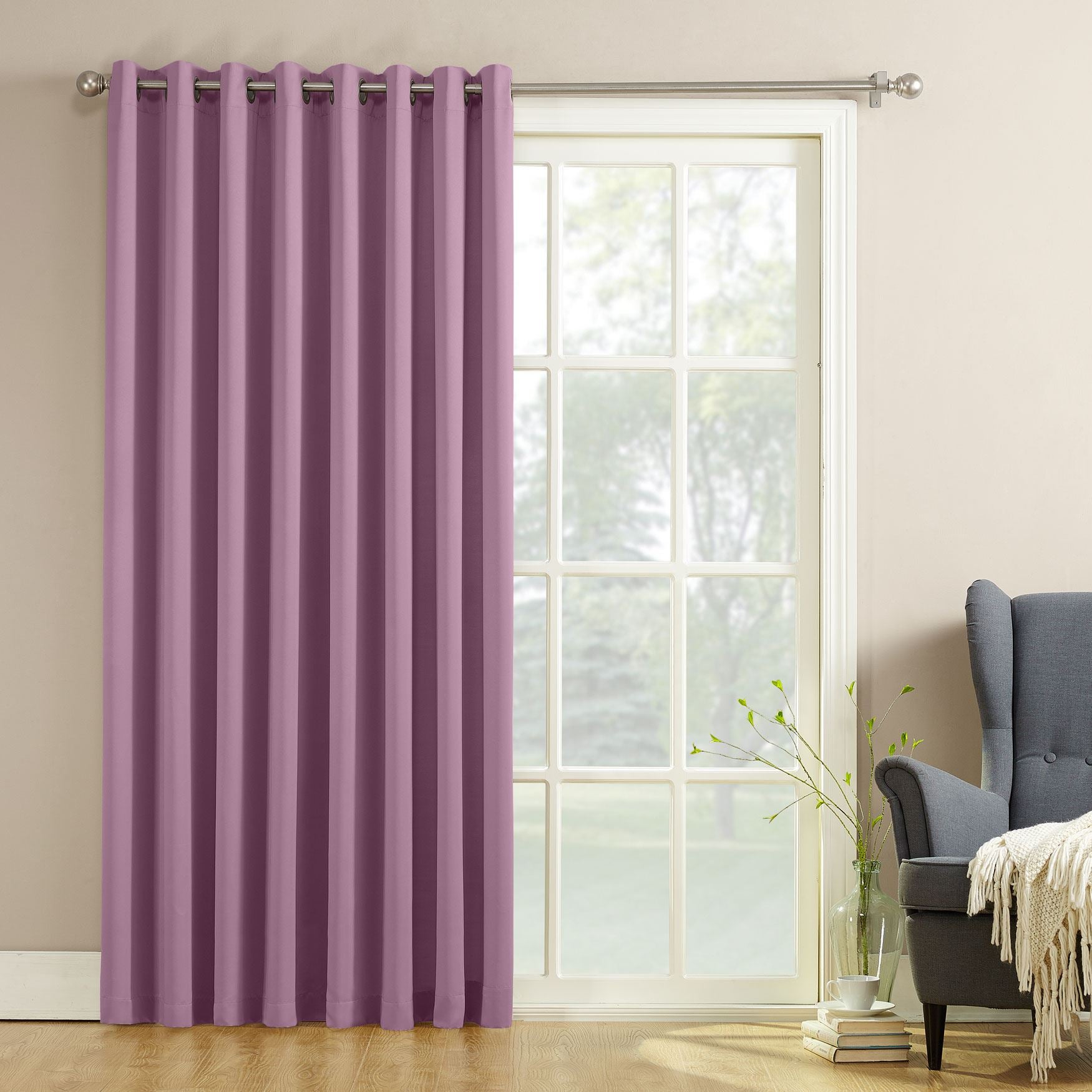 Madison Room Darkening Sliding Glass Door Panel Curtains